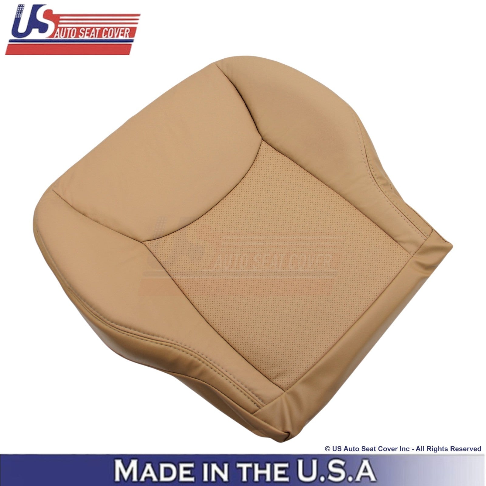 2000-2002 Fits Mercedes-Benz S Genuine Leather Half Perf. Bottom Covers Saffron