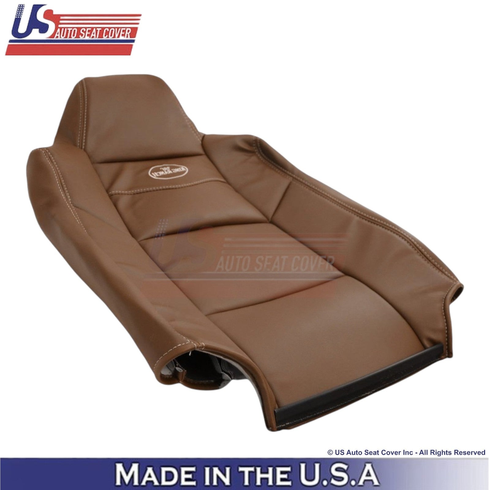 2003-2007 For Ford F250 F350 F450 King Ranch Leatherette Top Seat Covers Brown