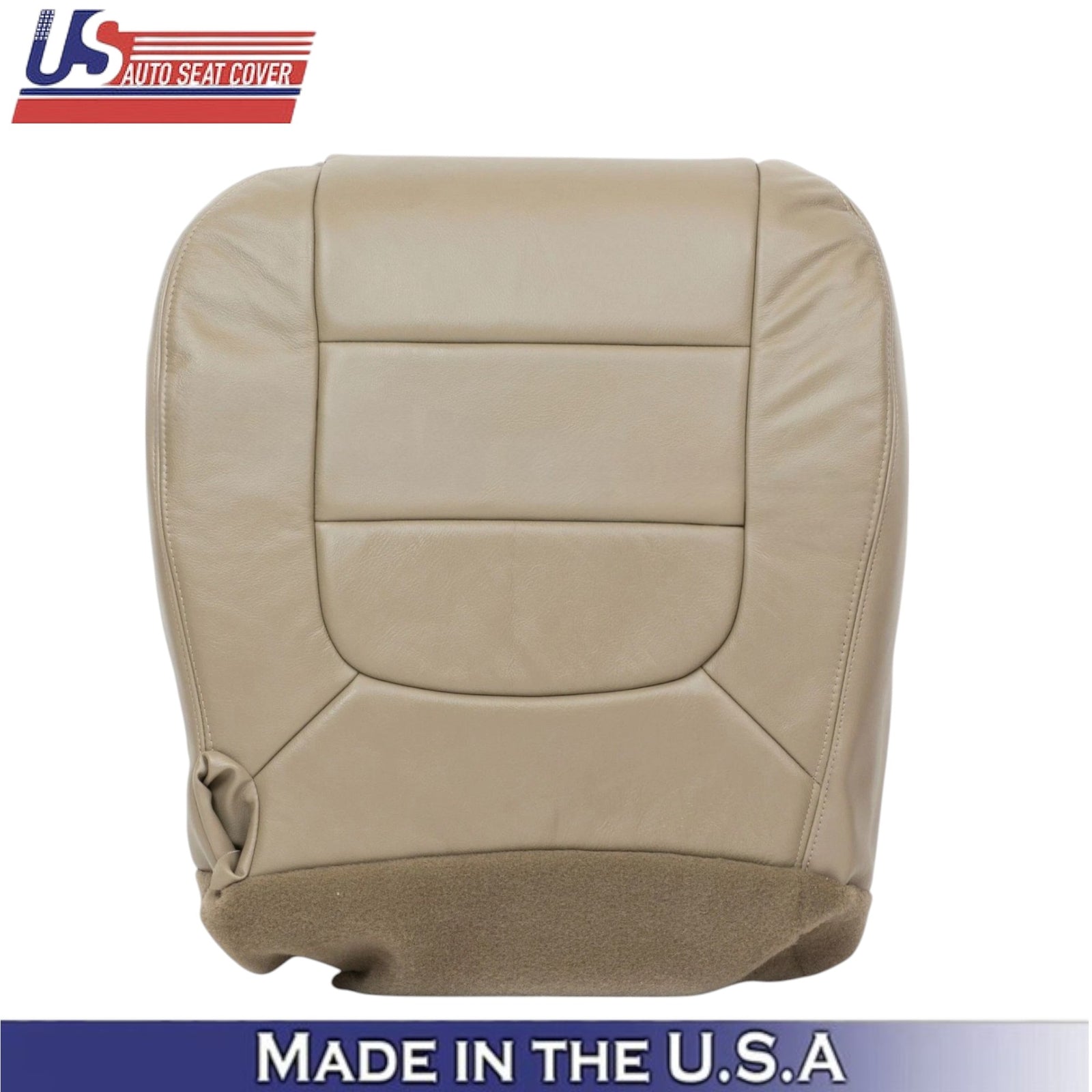 2002-2003 For Ford F150 Lariat Leather Front Bottom Replacement Seat Covers Tan