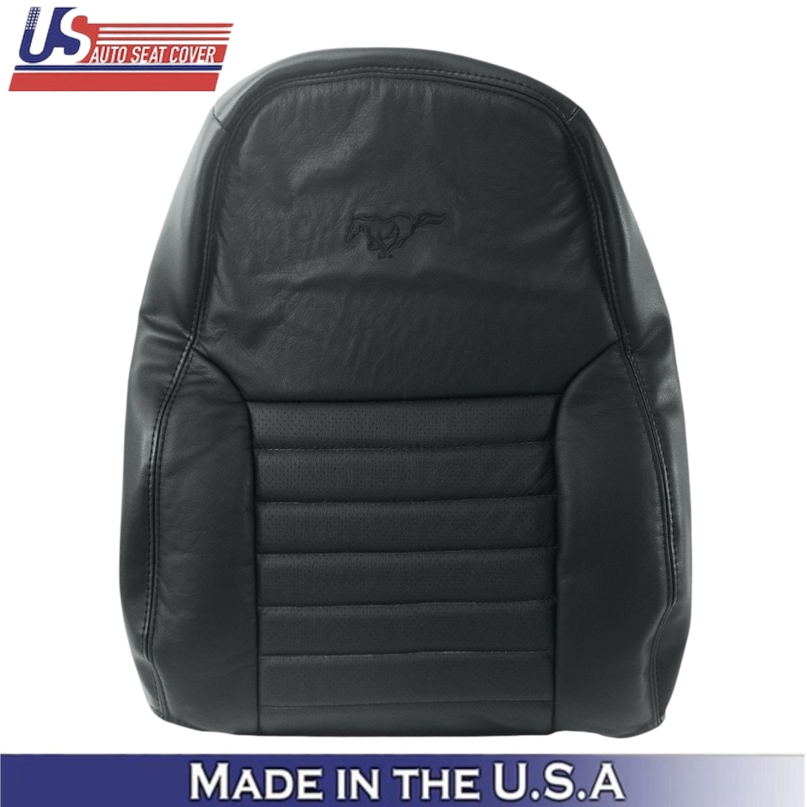 1999-2004 For Ford Mustang GT Leatherette Passenger Top Seat Cover Dark Charcoal