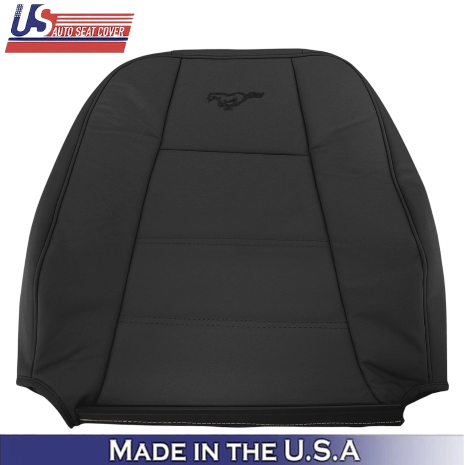 1999-2004 For Ford Mustang V6 Leatherette Passenger Top Seat Cover Dark Charcoal