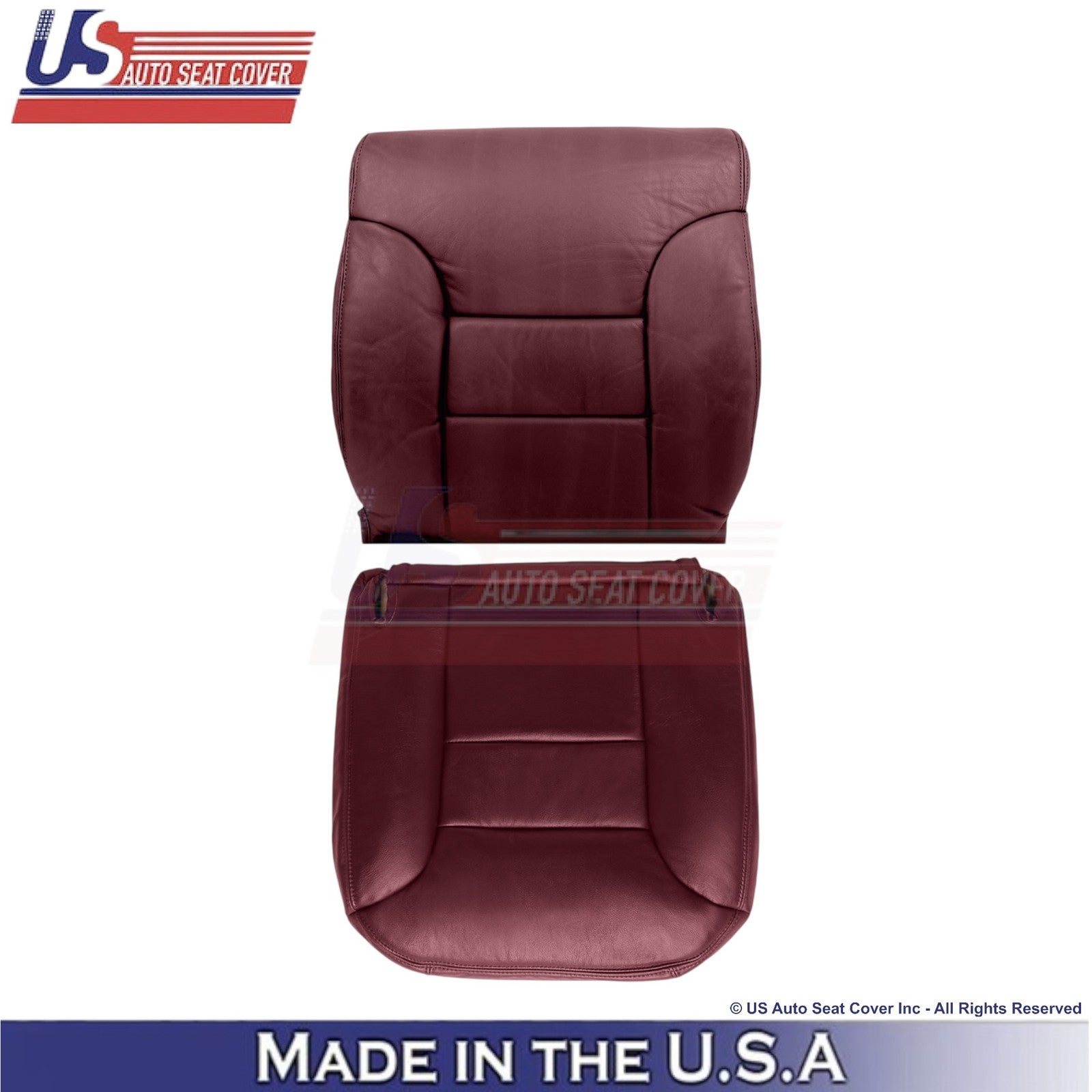 1995-1999 For Chevy Suburban Leatherette Driver Side Replacement Covers Ruby Red