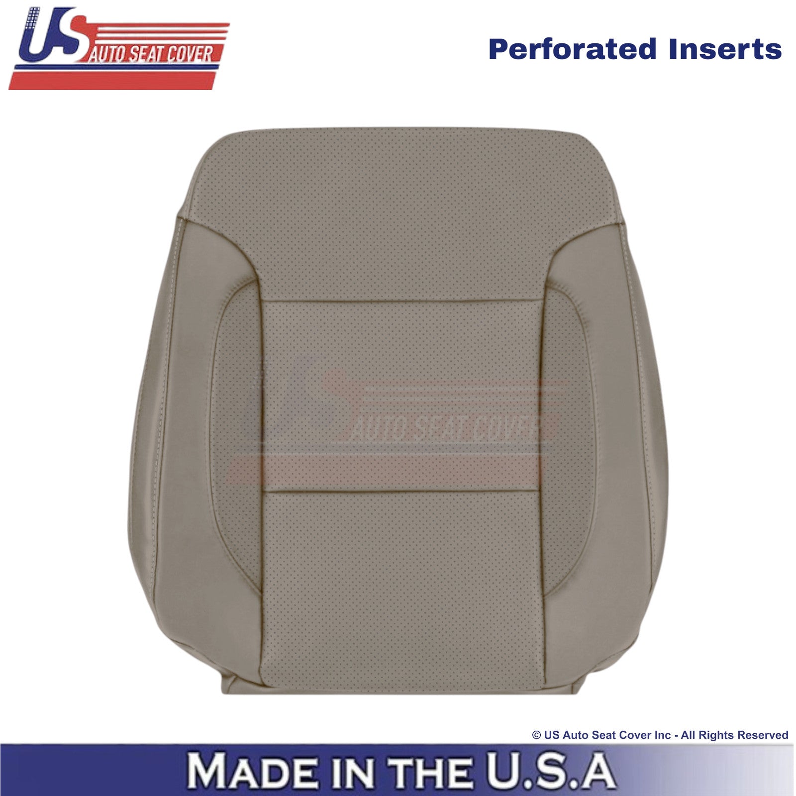 2014-2019 For Chevy Silverado 1500 LT LS Leather Perf Driver Top Seat Cover Dune