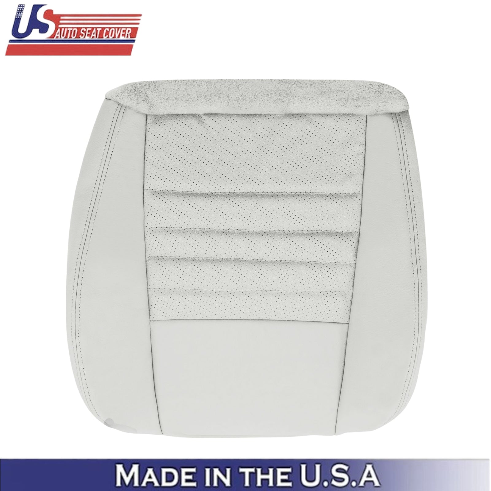 1999-2004 For Ford Mustang GT Leather Passenger Bottom Seat Cover Oxford White