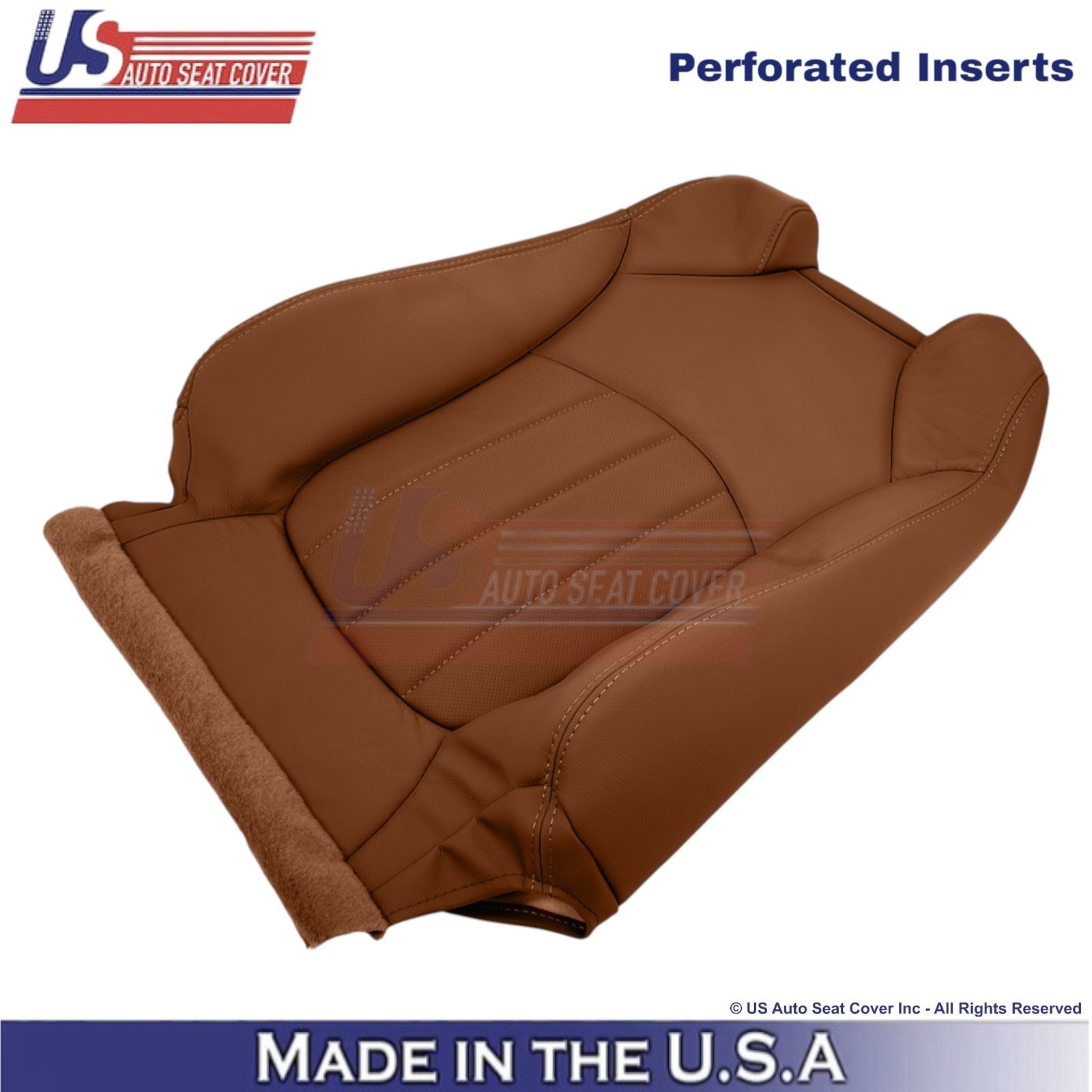 2015-2017 Fits Chevy Traverse Leatherette Perforated Front Seat Covers Saddle Up