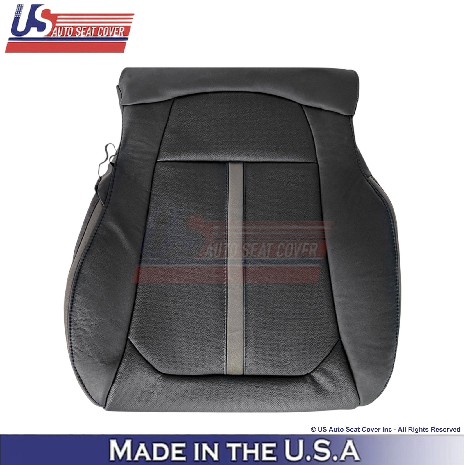 2015-2020 Fits Ford F150 Platinum Genuine Leather Front Bottom Seat Covers Black