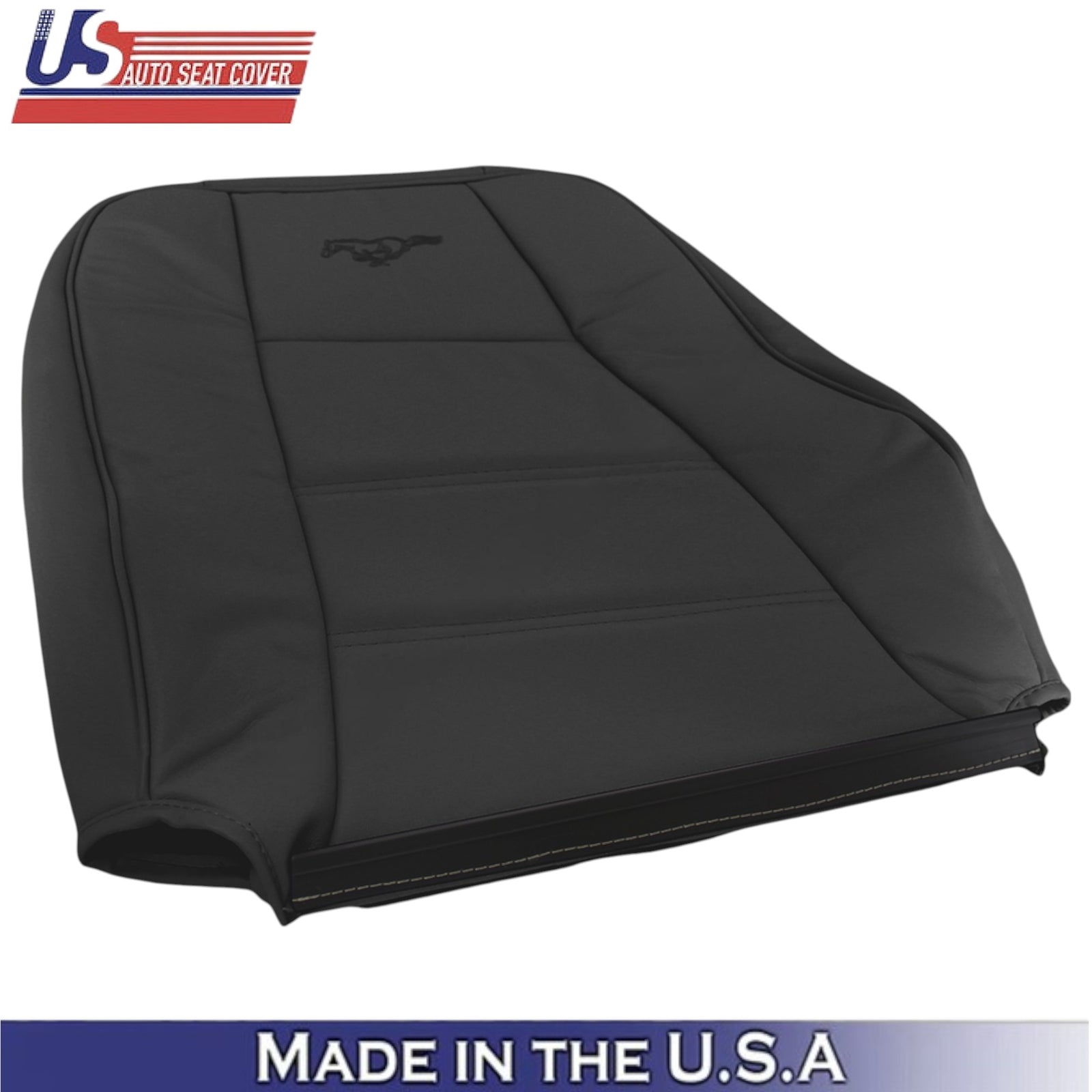 1999-2004 For Ford Mustang V6 Leatherette Passenger Top Seat Cover Dark Charcoal