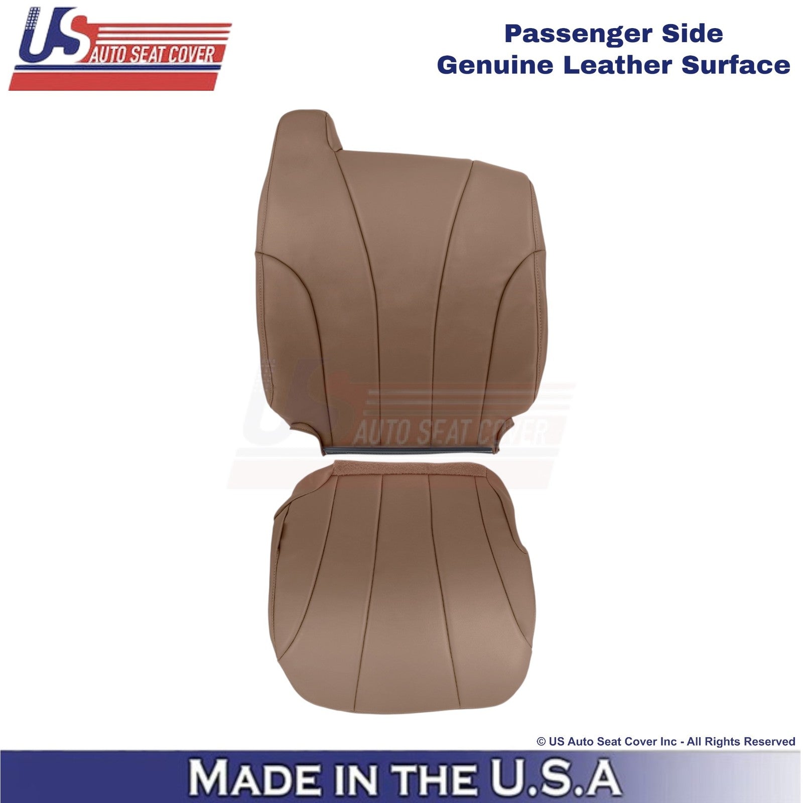 1999-2000 For Chevy Silverado W/T Leather Passenger Side Covers Medium Dark Oak