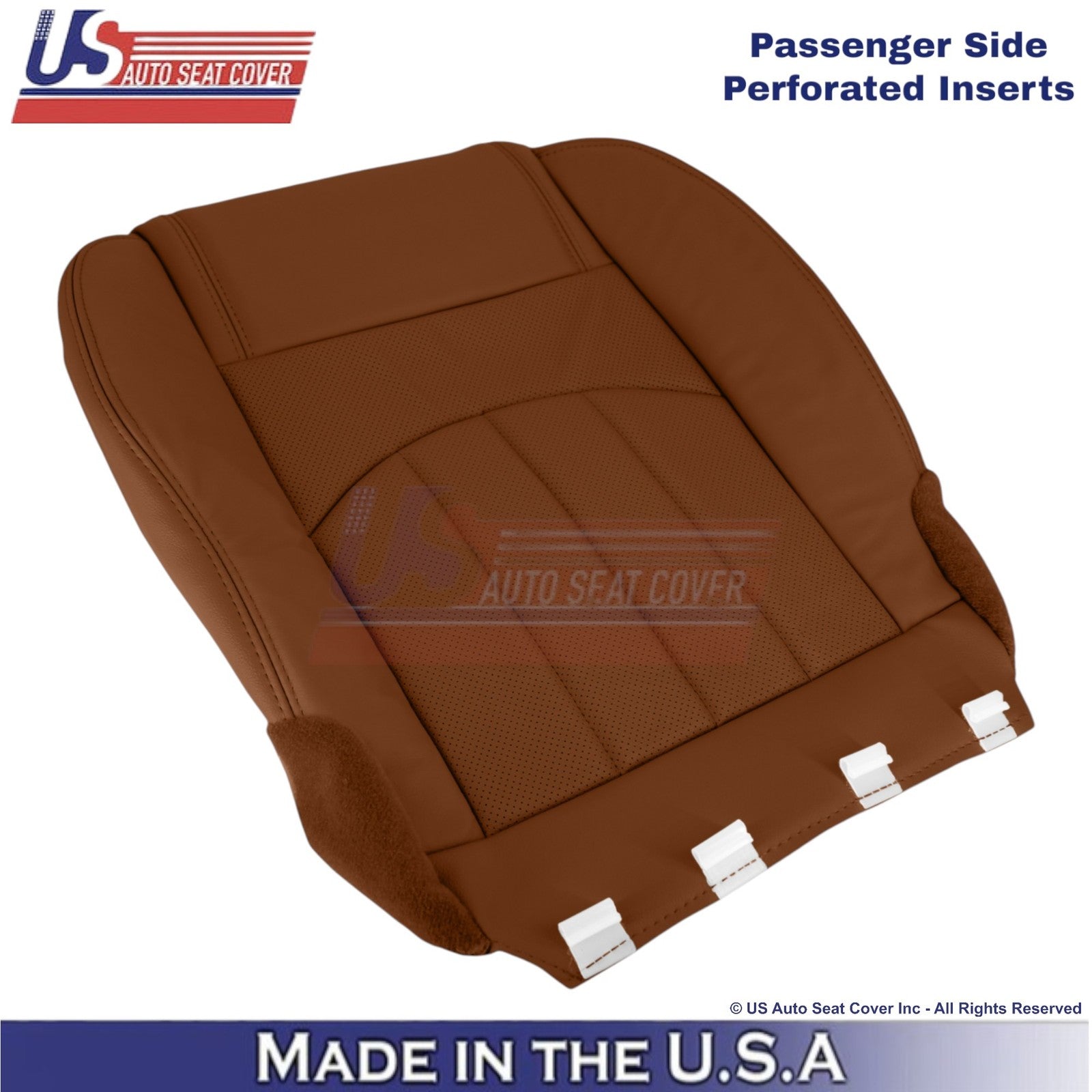 2015-2017 Fits Chevy Traverse Leatherette Perforated Front Seat Covers Saddle Up