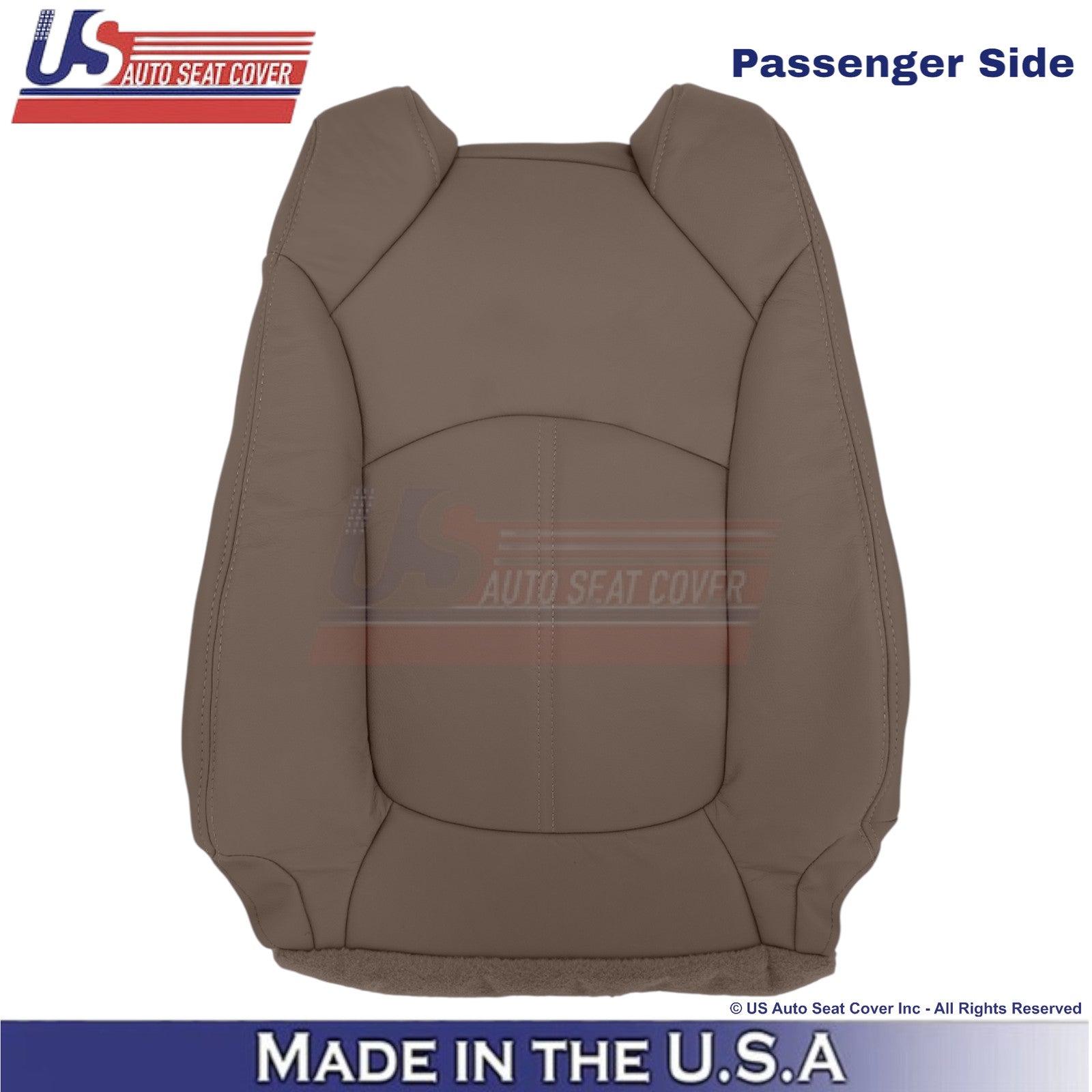 2013-2016 Fits GMC Acadia Leatherette Passenger Top Seat Cover Dark Cashmere