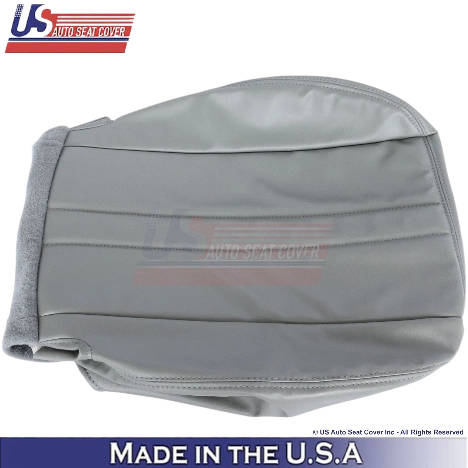 2003-2009 Fits Chevrolet Kodiak Passenger Bottom Leatherette Seat Cover Pewter