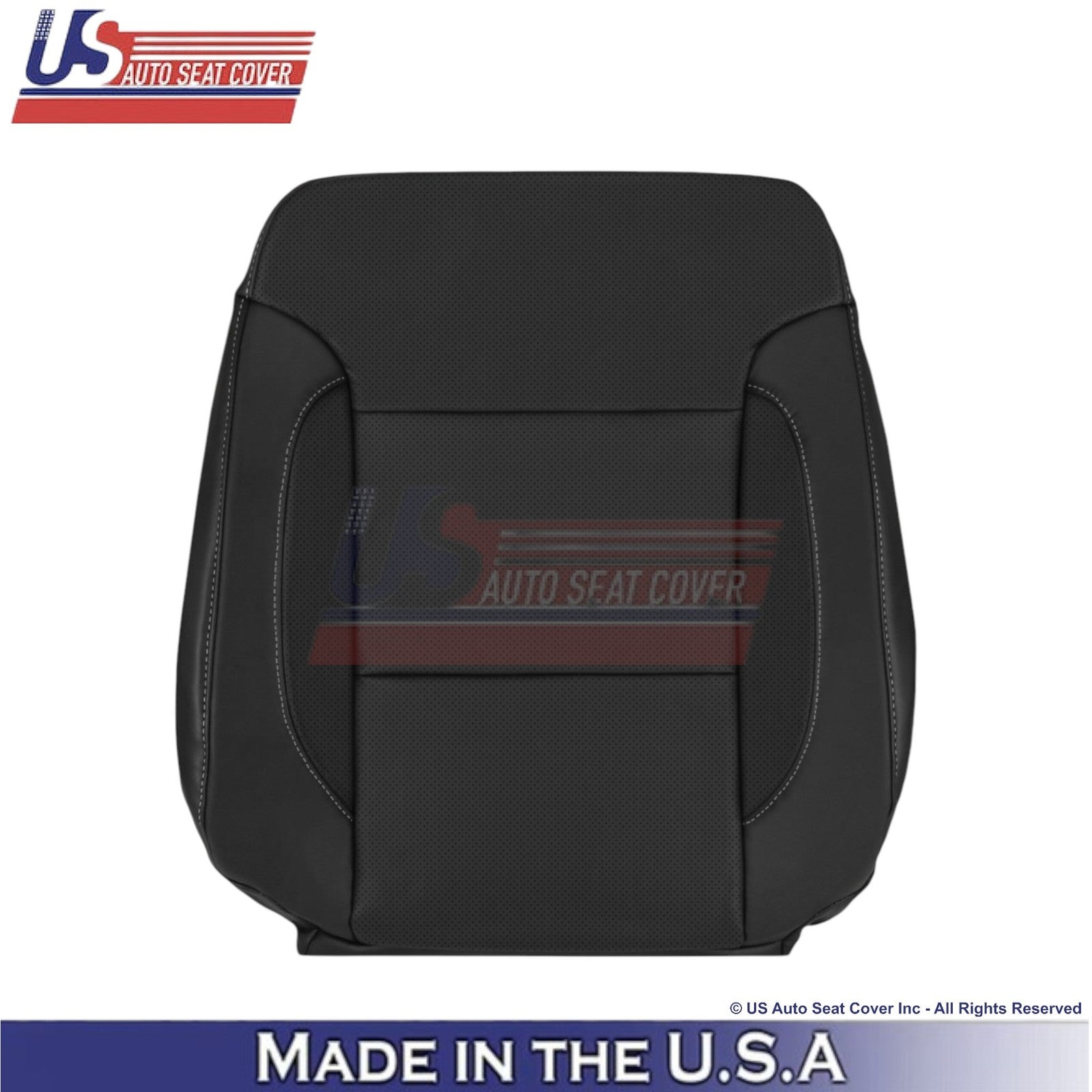 2015-2020 Fits Chevy Tahoe Leatherette Perf. Front Replacement Covers Jet Black