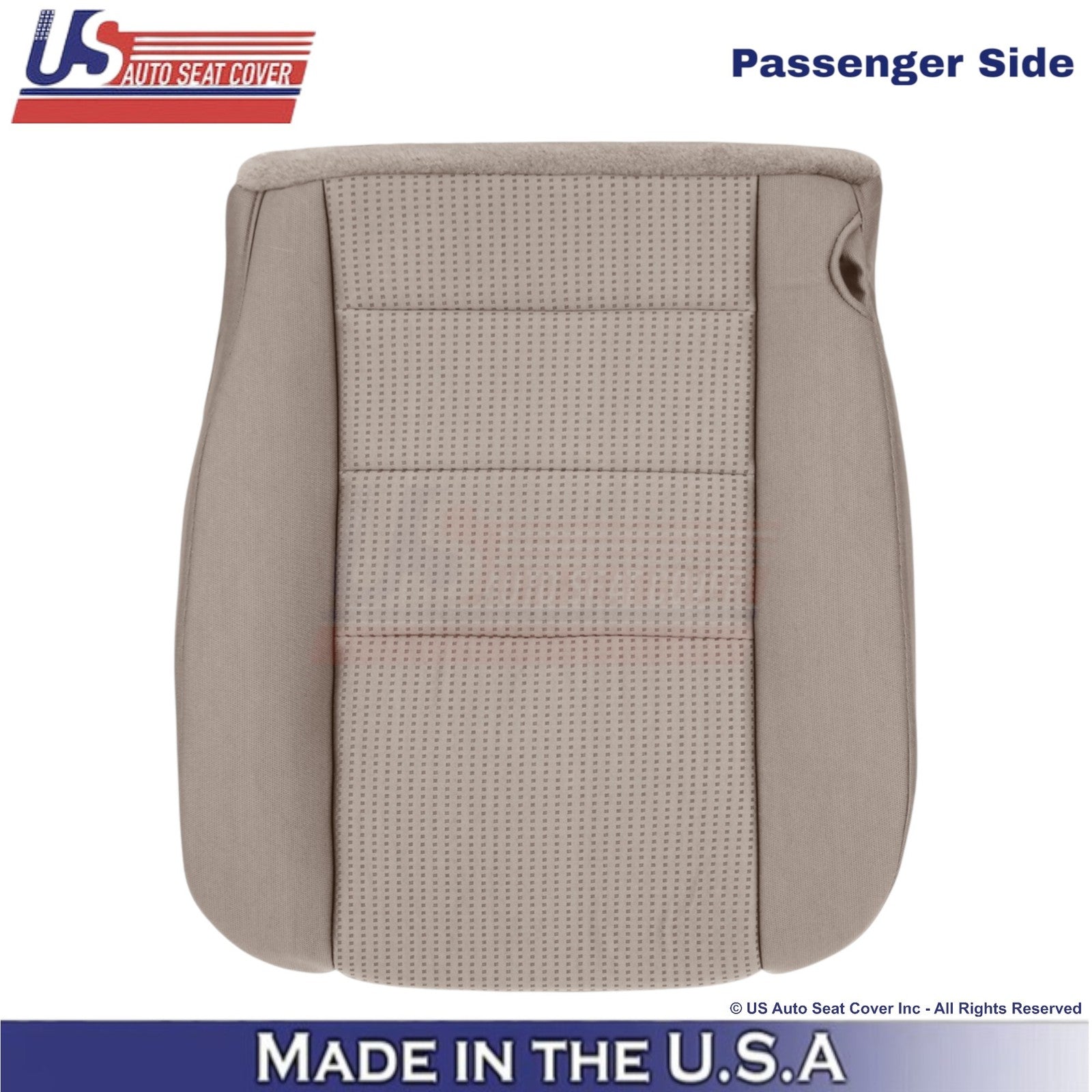 2008-2010 For Ford F-250 XLT Cloth Passenger Bottom Replacement Seat Cover Camel