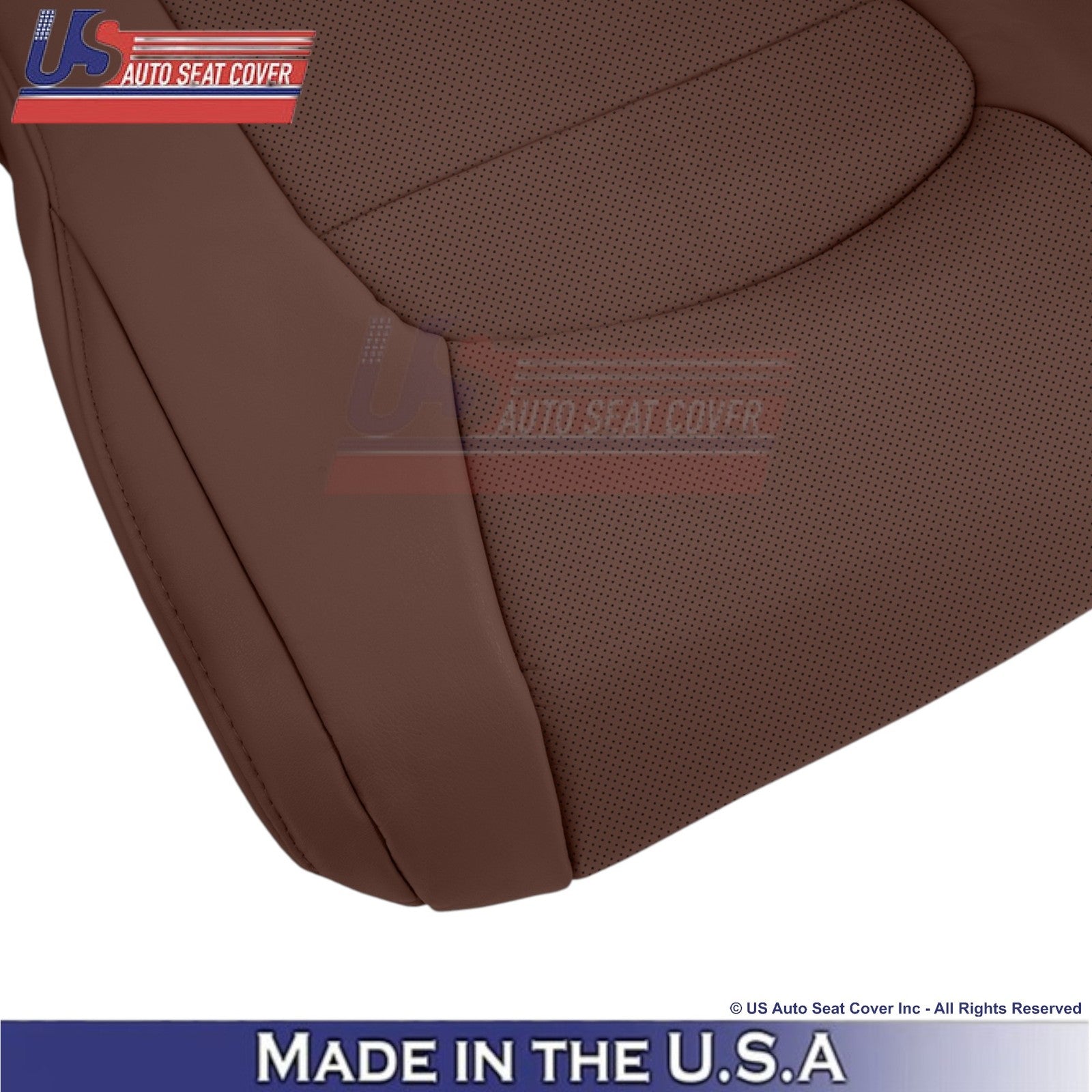 2008-2021 For Toyota Land Cruiser Leatherette Perf. Front Bottom Covers Brown
