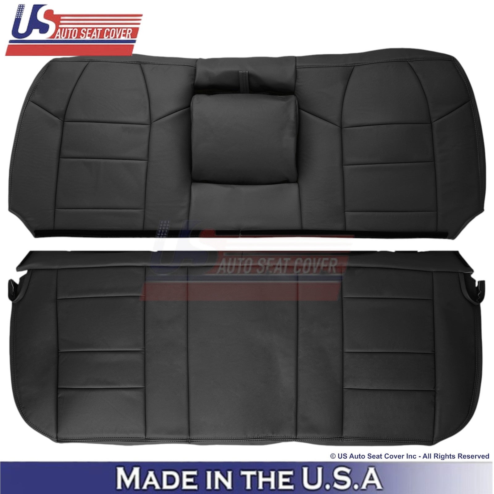 2003-2004 For Ford F250 F350 Lariat Leatherette Rear Bench OEM Seat Covers Black
