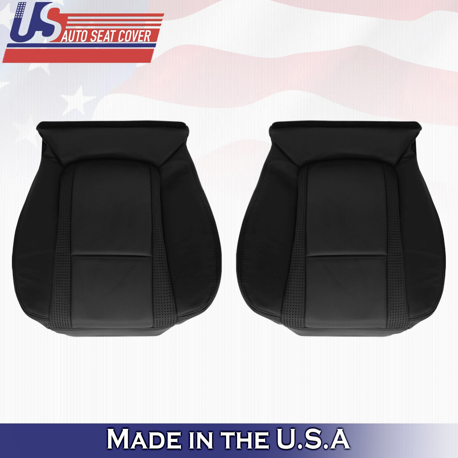 2010-2014 Ford F-150 Raptor SVT Front tops & Bottoms Leather seat covers Black
