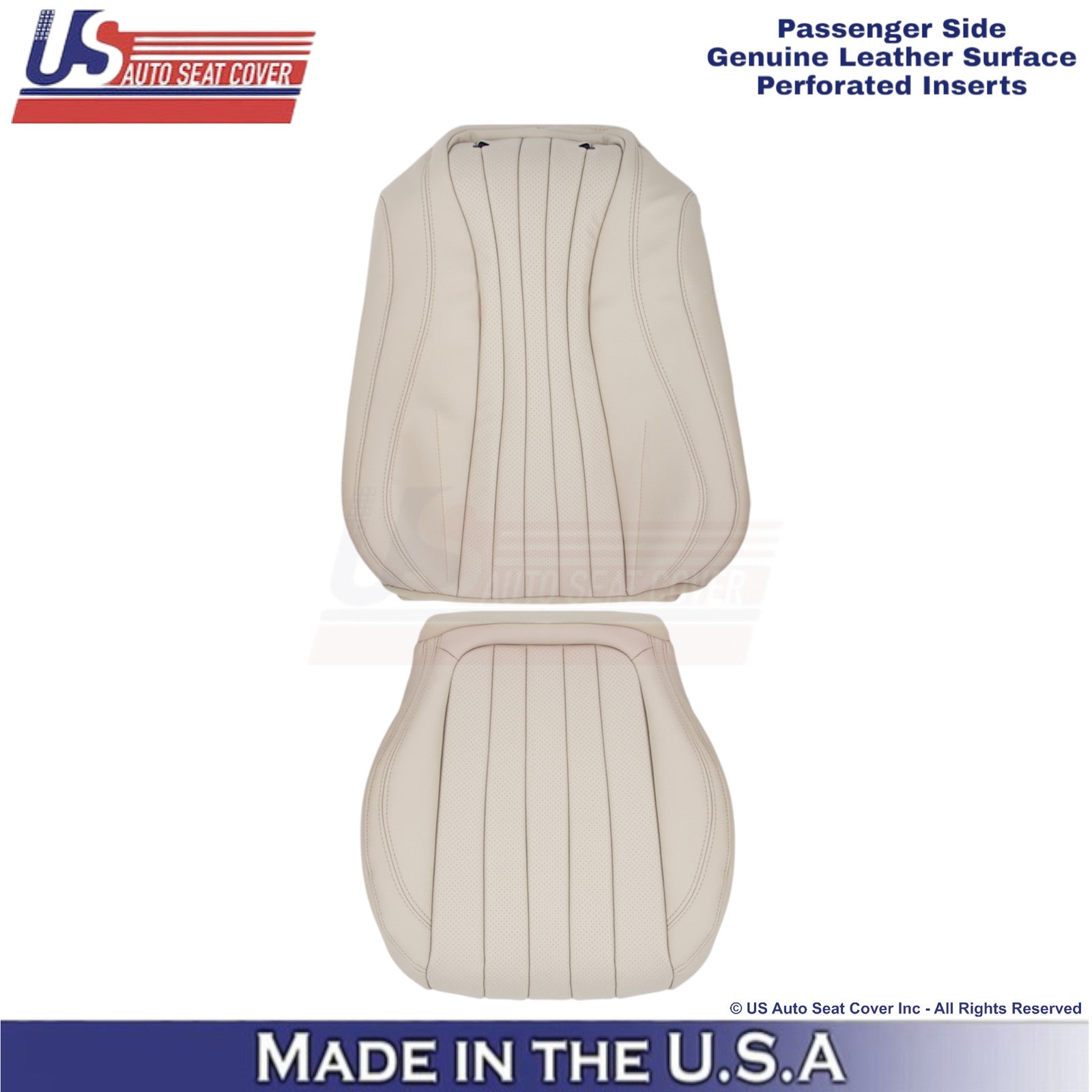 2017-2023 Fits Mercedes Benz E-Class Genuine Leather Passenger Covers Macchiato