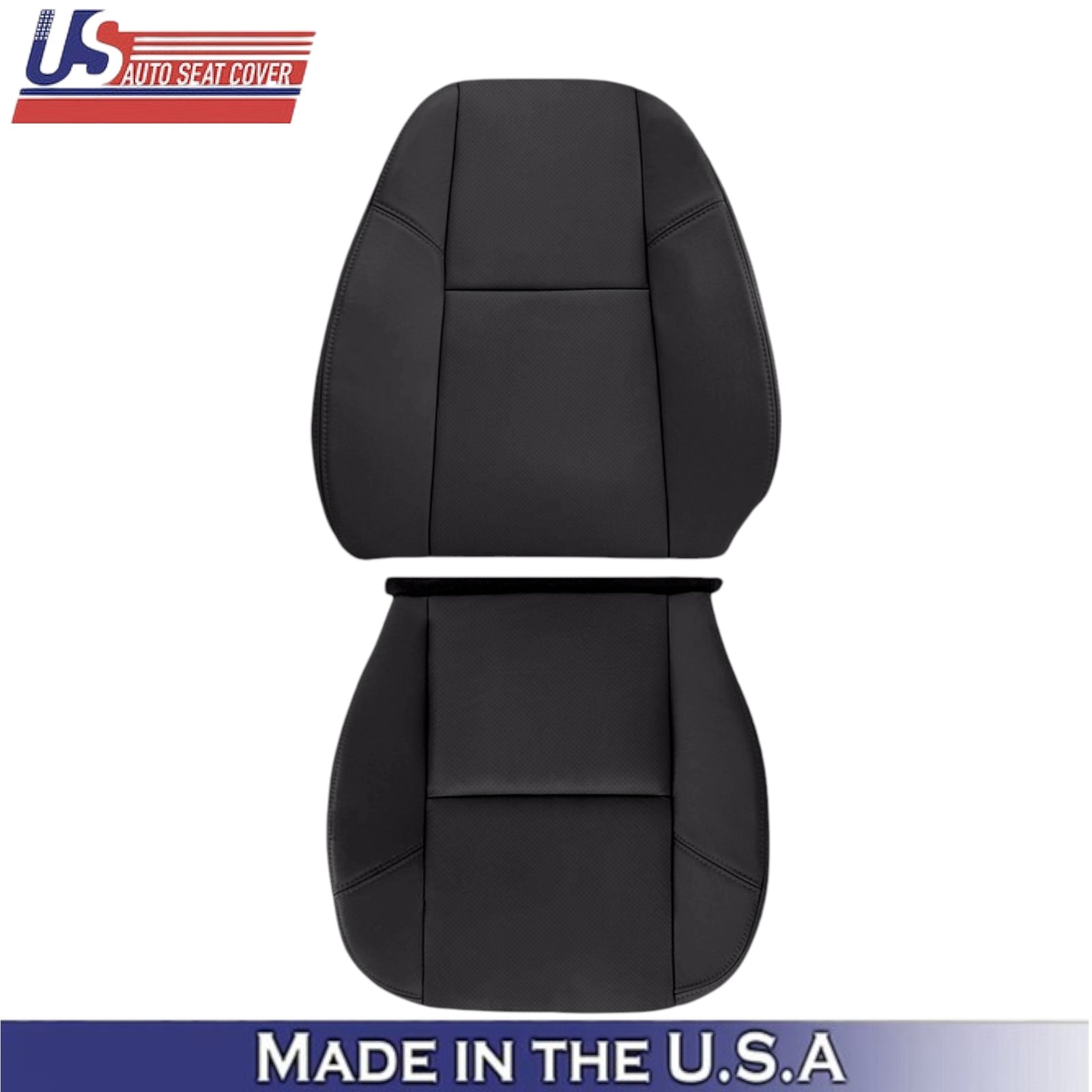 2009-2014 For GMC Sierra Denali Genuine Leather Driver Side Seat Covers Ebony