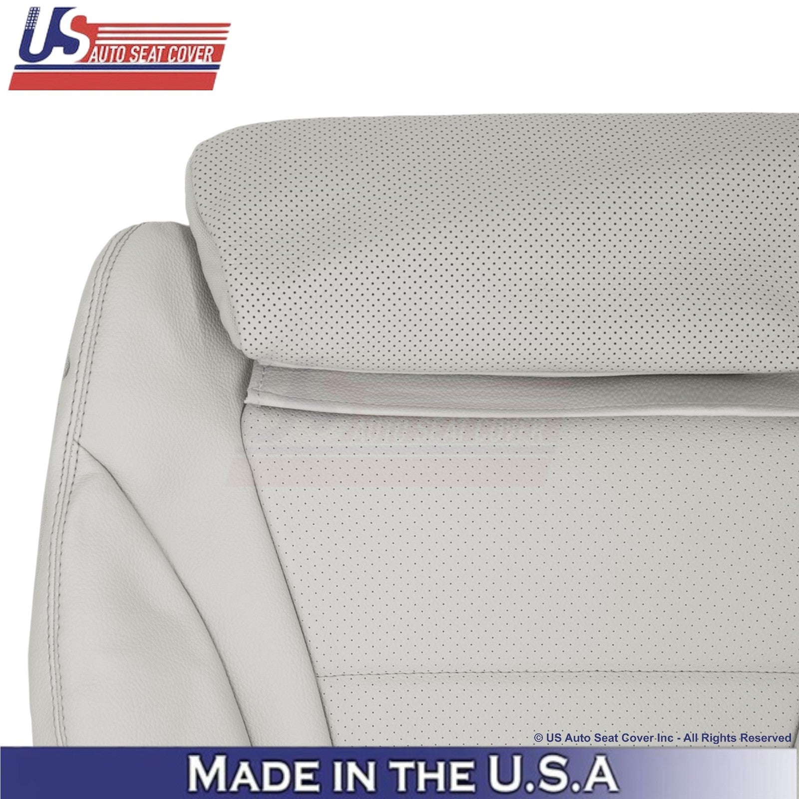 2016-2021 For Mercedes Benz GLC Class Leather Front Bottom Seat Covers Lt. Gray