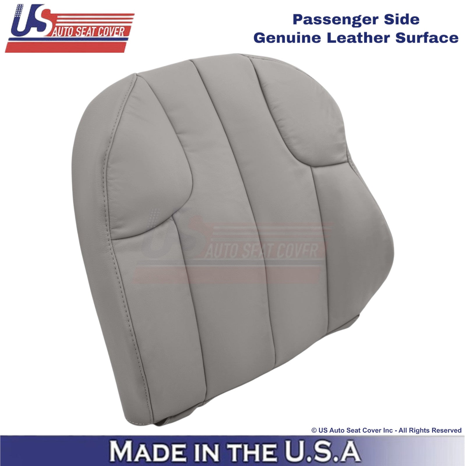 1999-2001 For Jeep Grand Cherokee Genuine Leather Passenger Top Seat Cover Taupe