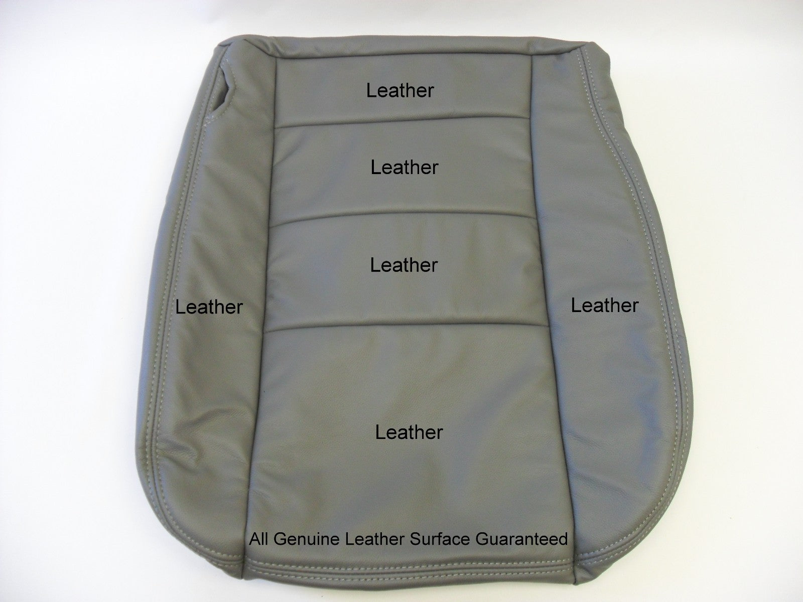 02 03 04 05 06 07 Ford F-250 F-350 Lariat Driver Bottom Leather Seat Cover Gray