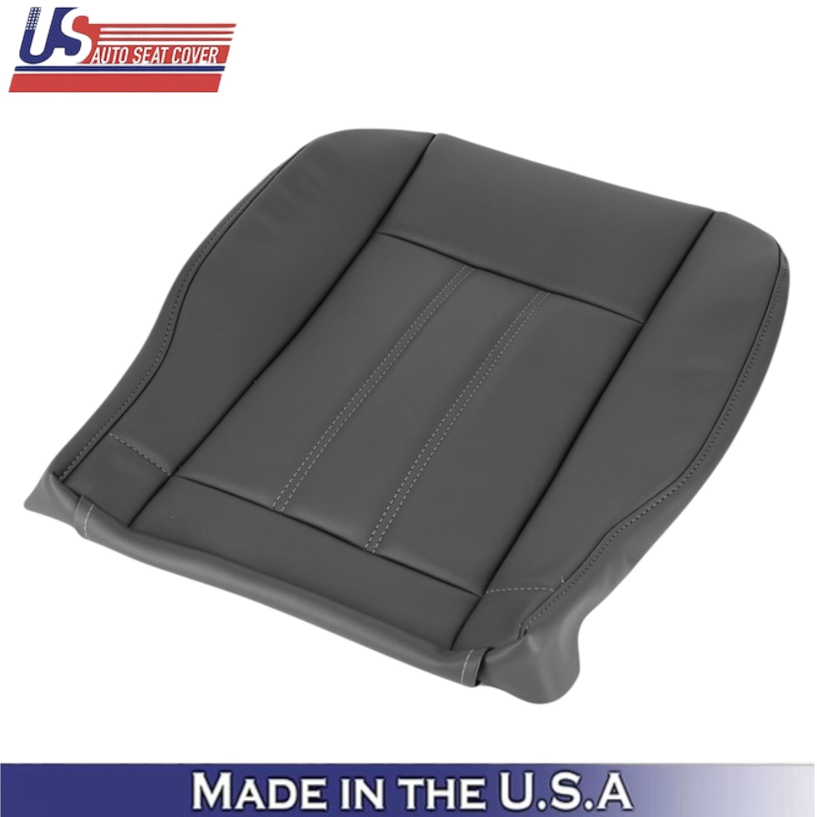 2008-2020 For Dodge Grand Caravan Leatherette Front Bottom Seat Covers Black