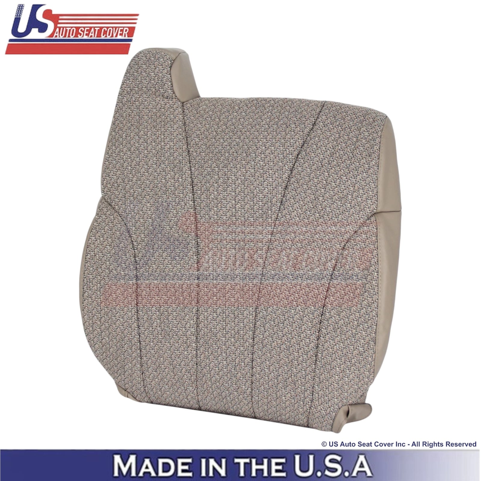 1999-2002 For Chevy Silverado WT Cloth Front Top Seat Covers Med. Neutral Tan
