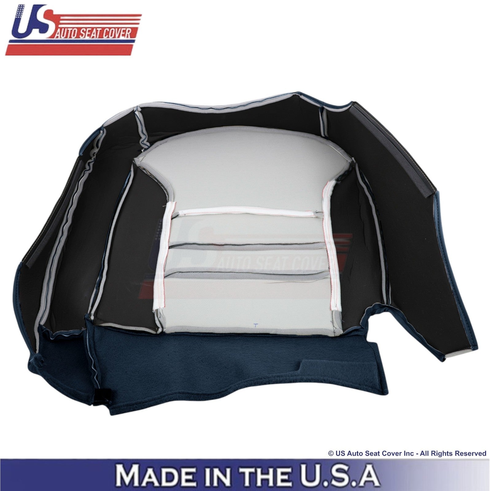 1998-2002 For Ford Crown Victoria Leatherette Driver Bottom Cover Dark Denim