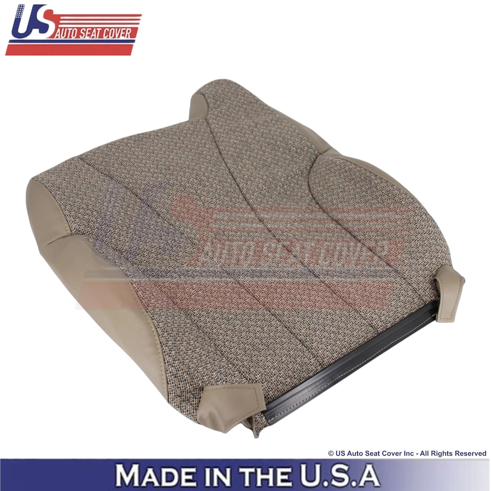 1999-2002 For Chevy Silverado WT Cloth Driver Top Seat Cover Med. Neutral Tan