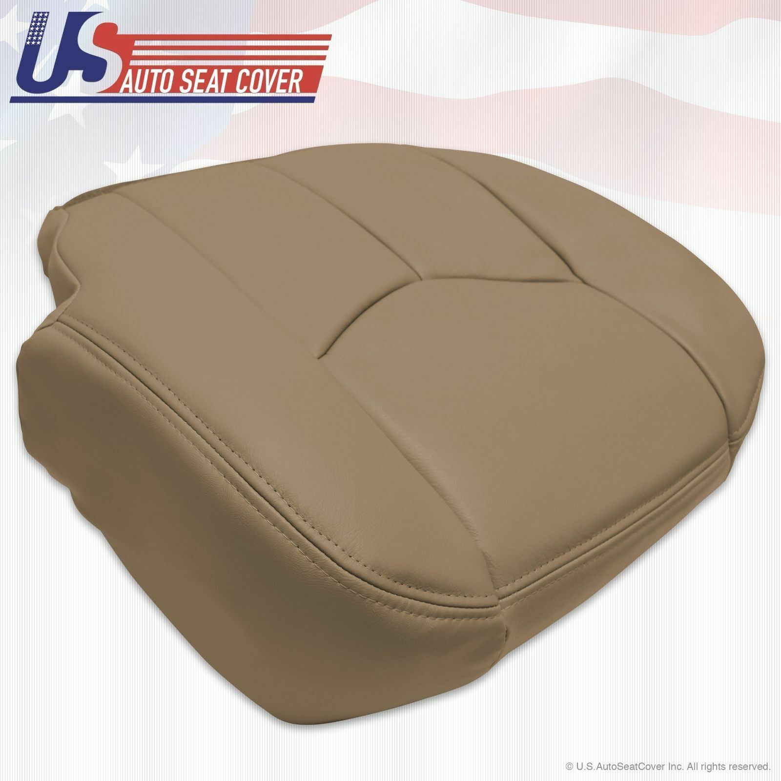 2002 Chevy Avalanche Driver Bottom Leather Seat Replacement Cover Tan