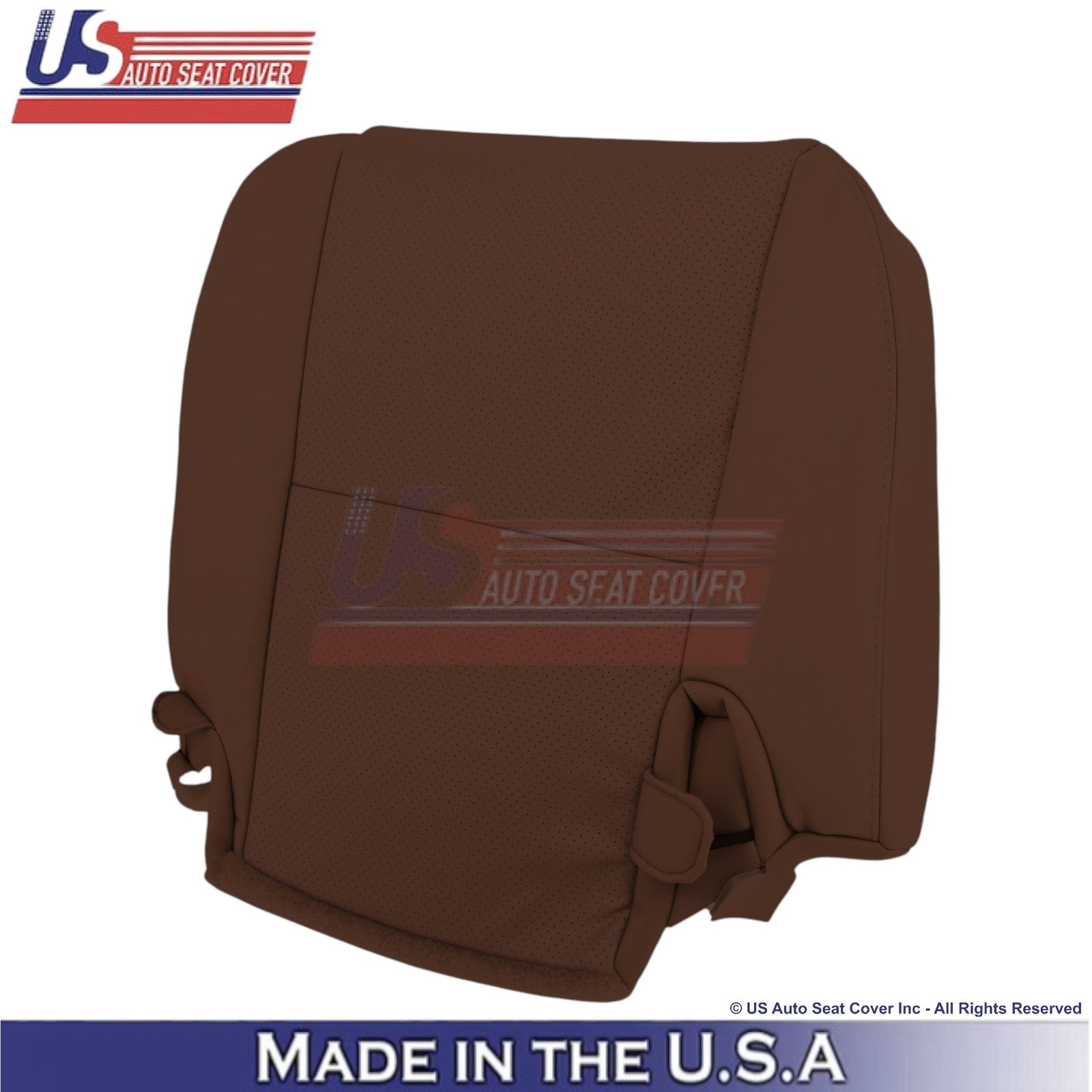 2010-2013 Fits Toyota Tundra Genuine Leather Perf. Rear Bottom Covers Red Rock