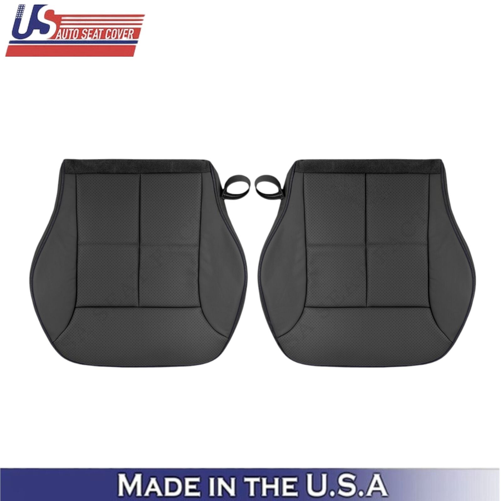 2007-2010 For Lincoln MKX Genuine Leather Front Bottom Covers Charcoal Black