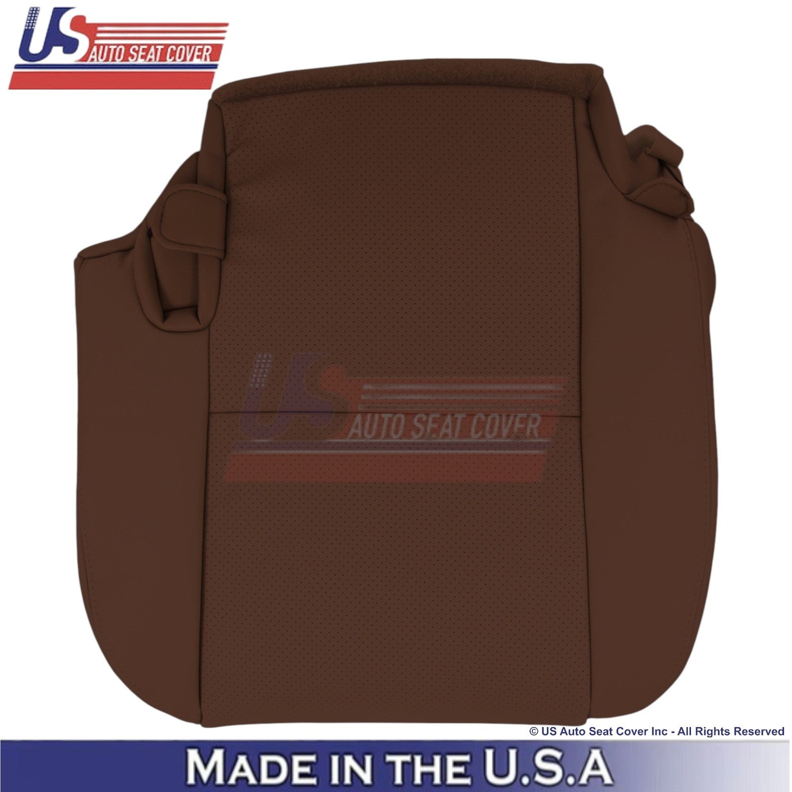 2010-2013 Fits Toyota Tundra Genuine Leather Perf. Rear Bottom Covers Red Rock