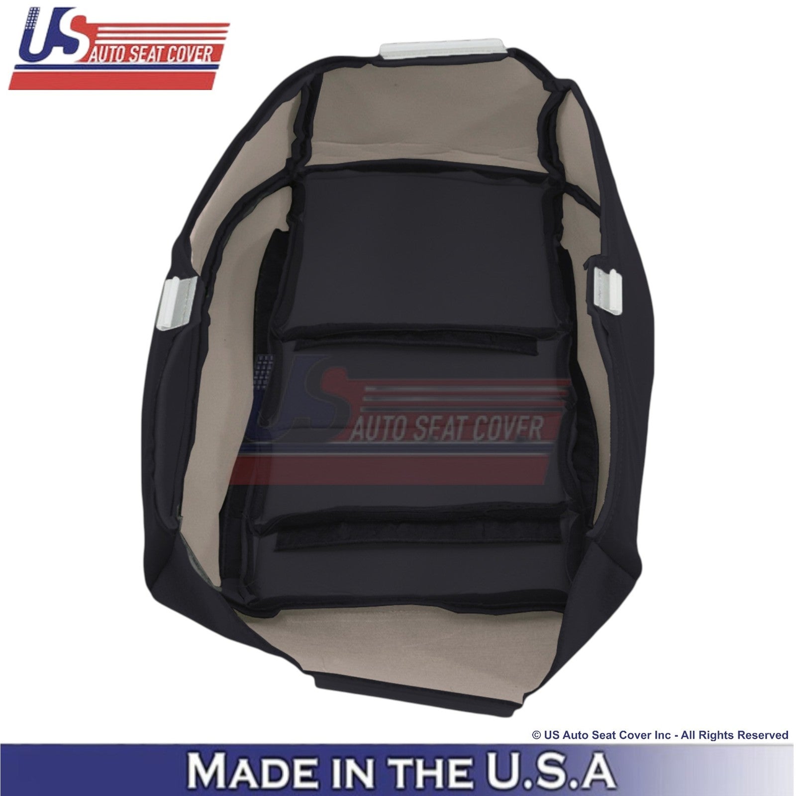 2008-2010 Fits Ford F-250 XLT Cloth Front Bottom Seat Covers 2-Tone Black & Gray