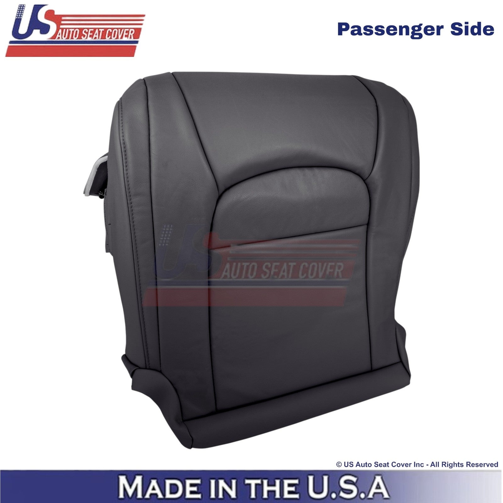2008-2021 For Toyota Land Cruiser Leatherette Passenger Bottom Seat Cover Black