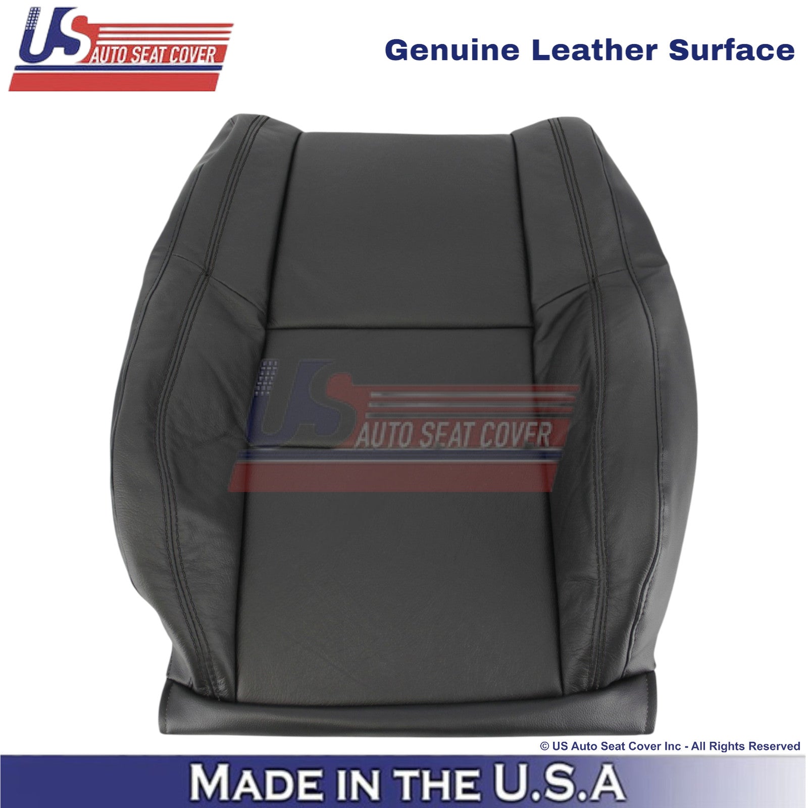 2011-2025 For Dodge Durango Genuine Leather Front Passenger Seat Covers Black