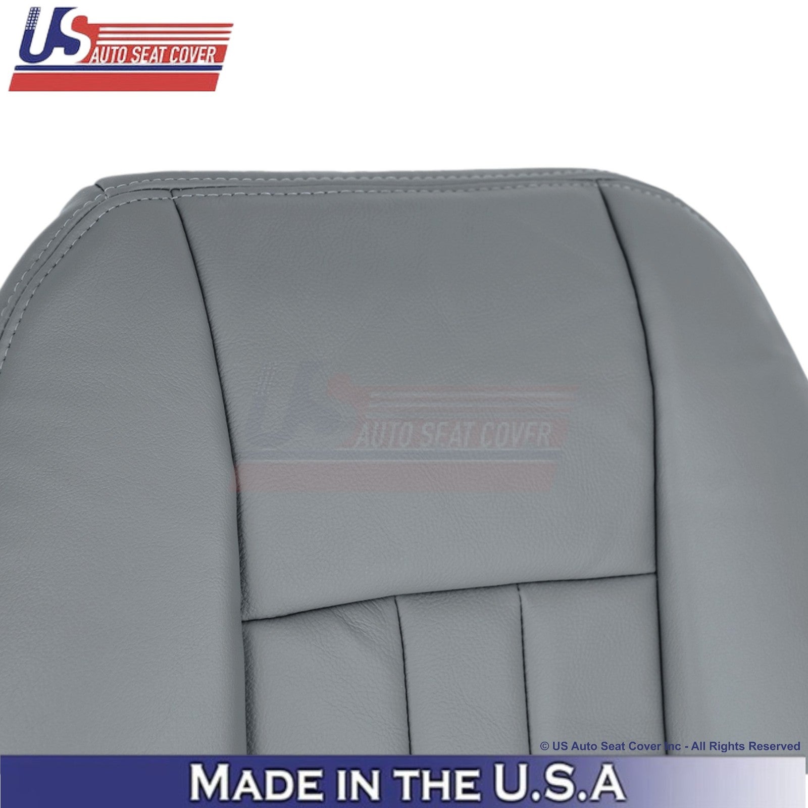 2004-2007 For Chrysler Town & Country Leatherette Front Top Seat Covers Med Gray