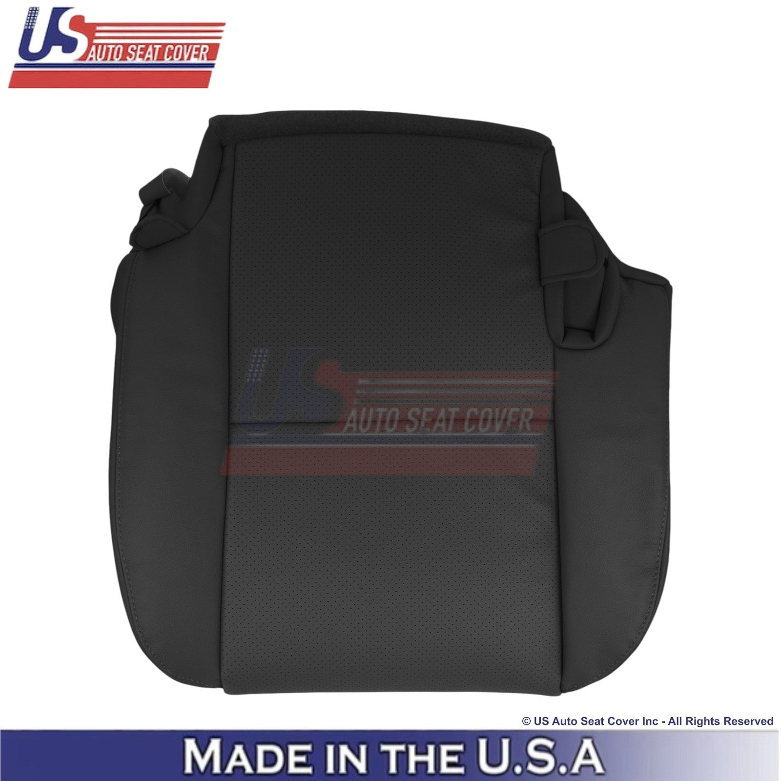 2010-2013 Fits Toyota Tundra Genuine Leather Perf. Rear Bottom Seat Covers Black