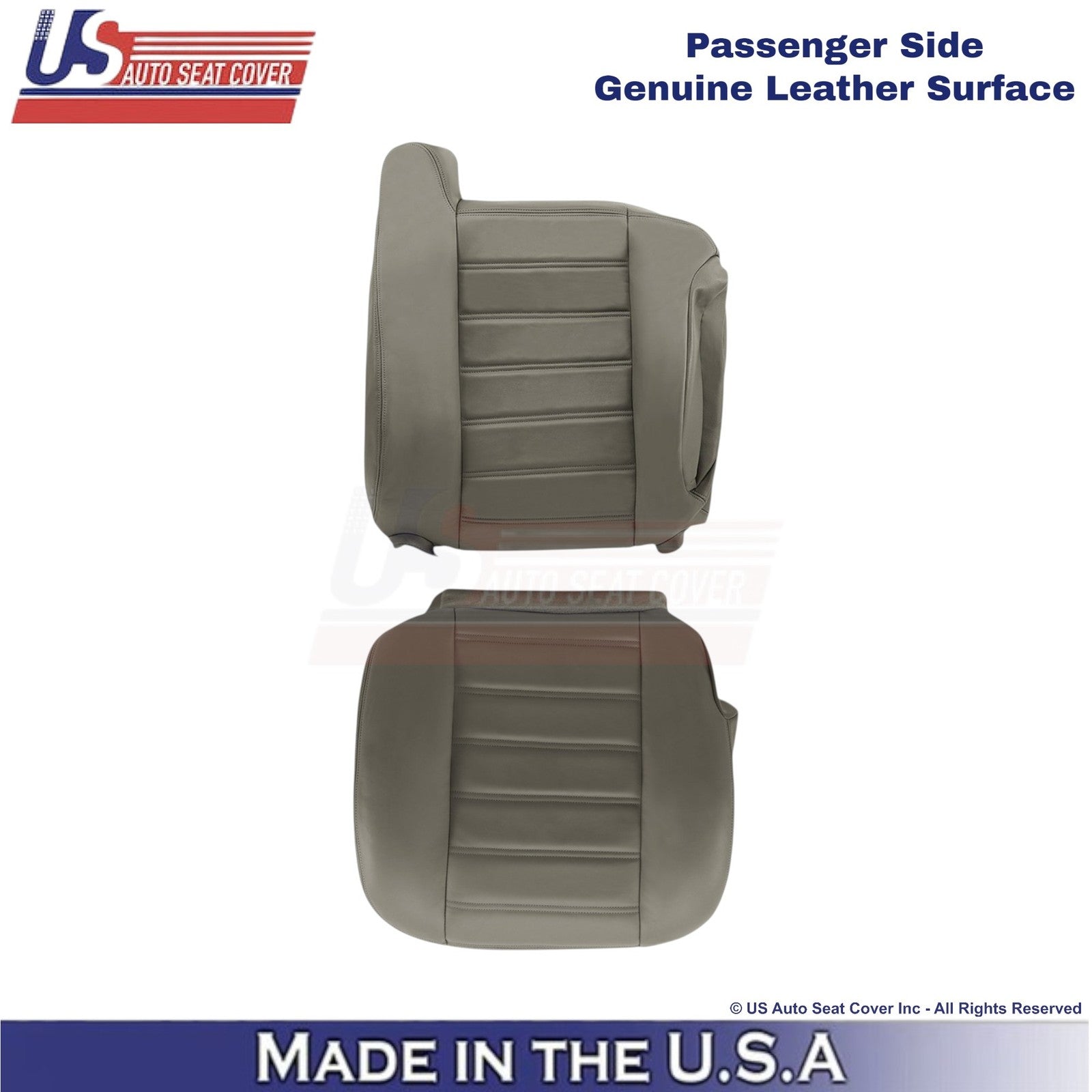 2003-2007 For Hummer H2 Genuine Leather Passenger Replacement Covers Wheat Gray