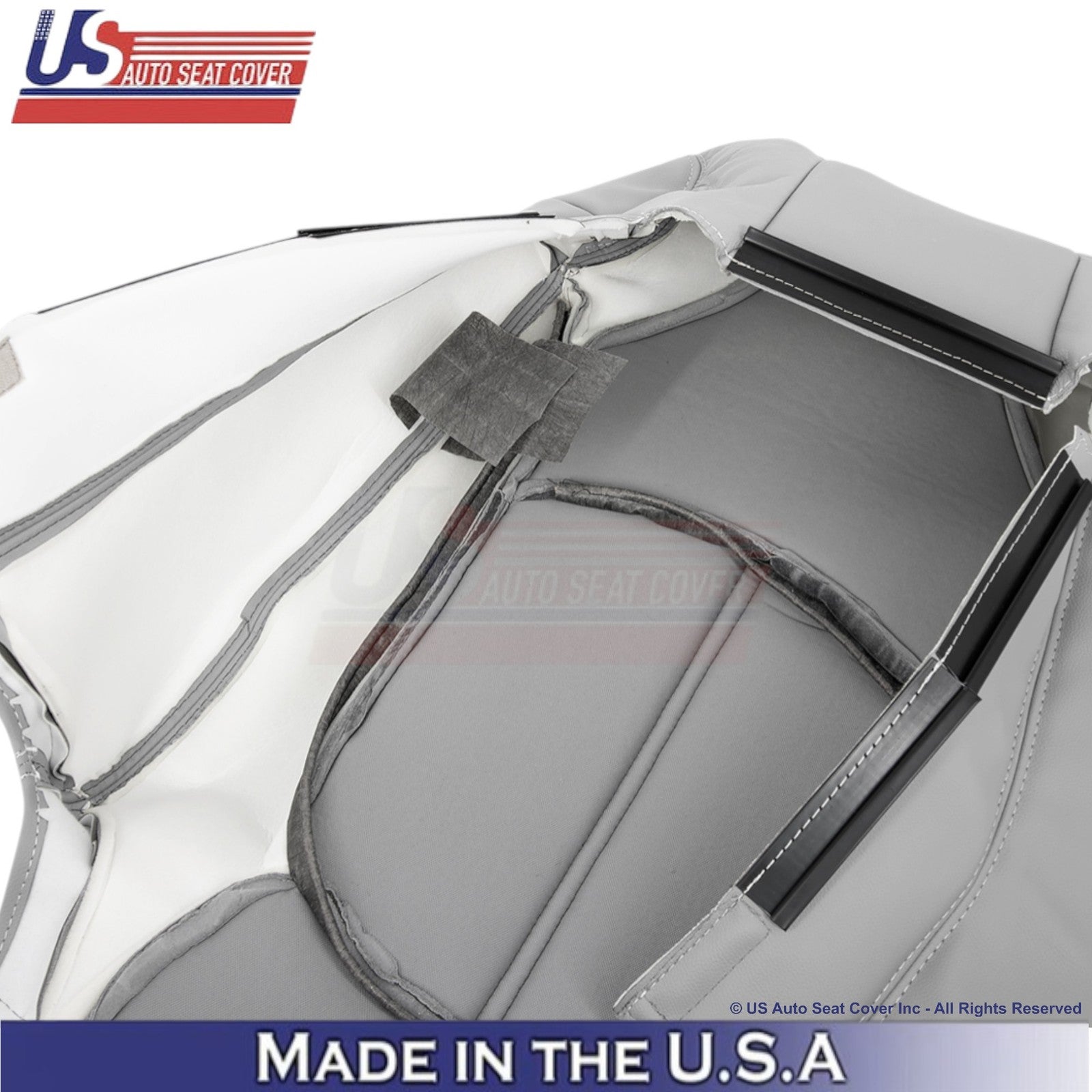 2013-2017 Fits Chevy Traverse Leatherette Front Seat Covers Light Titanium