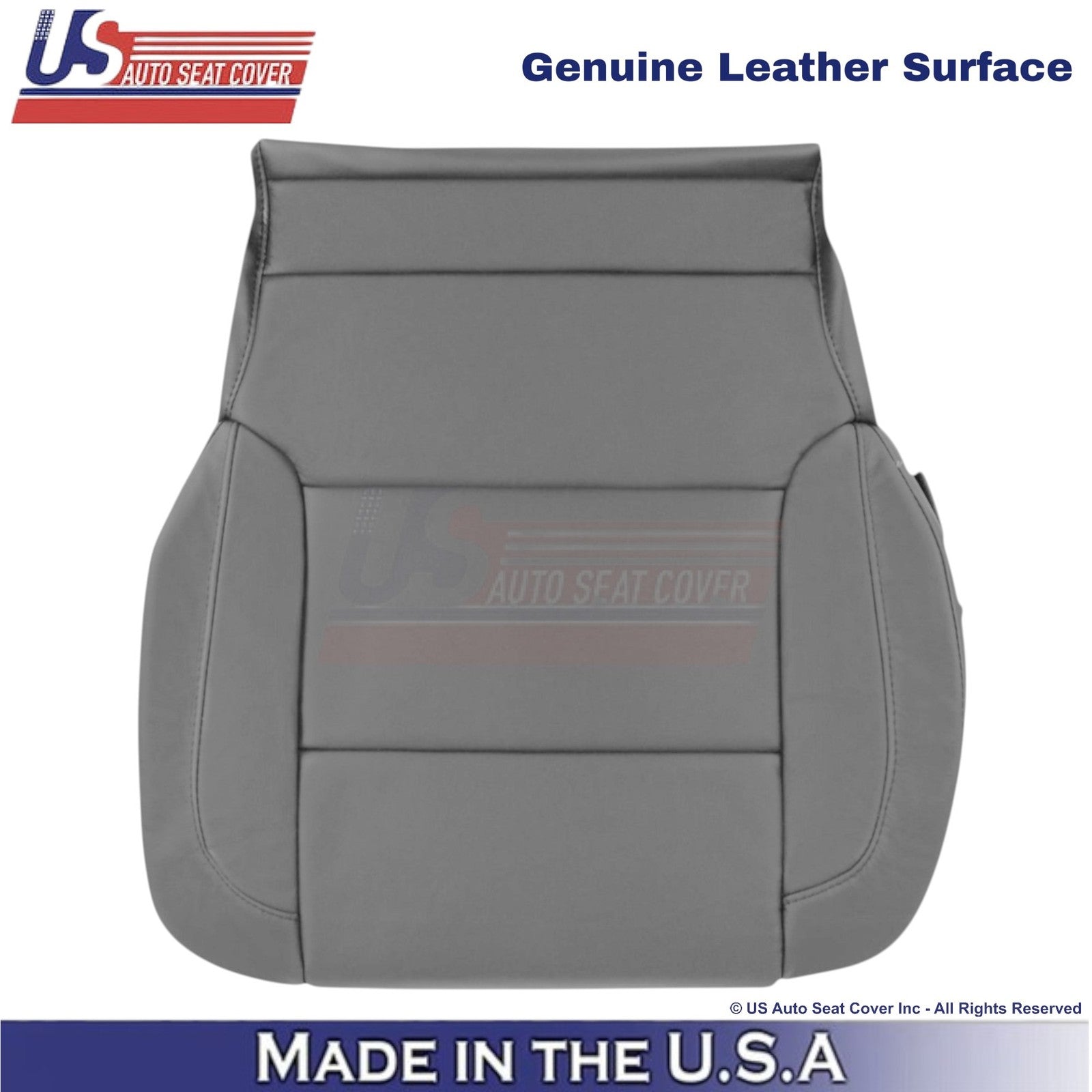 2014-2019 For Chevy Silverado 1500 LT Genuine Leather Driver Bottom Cover Gray