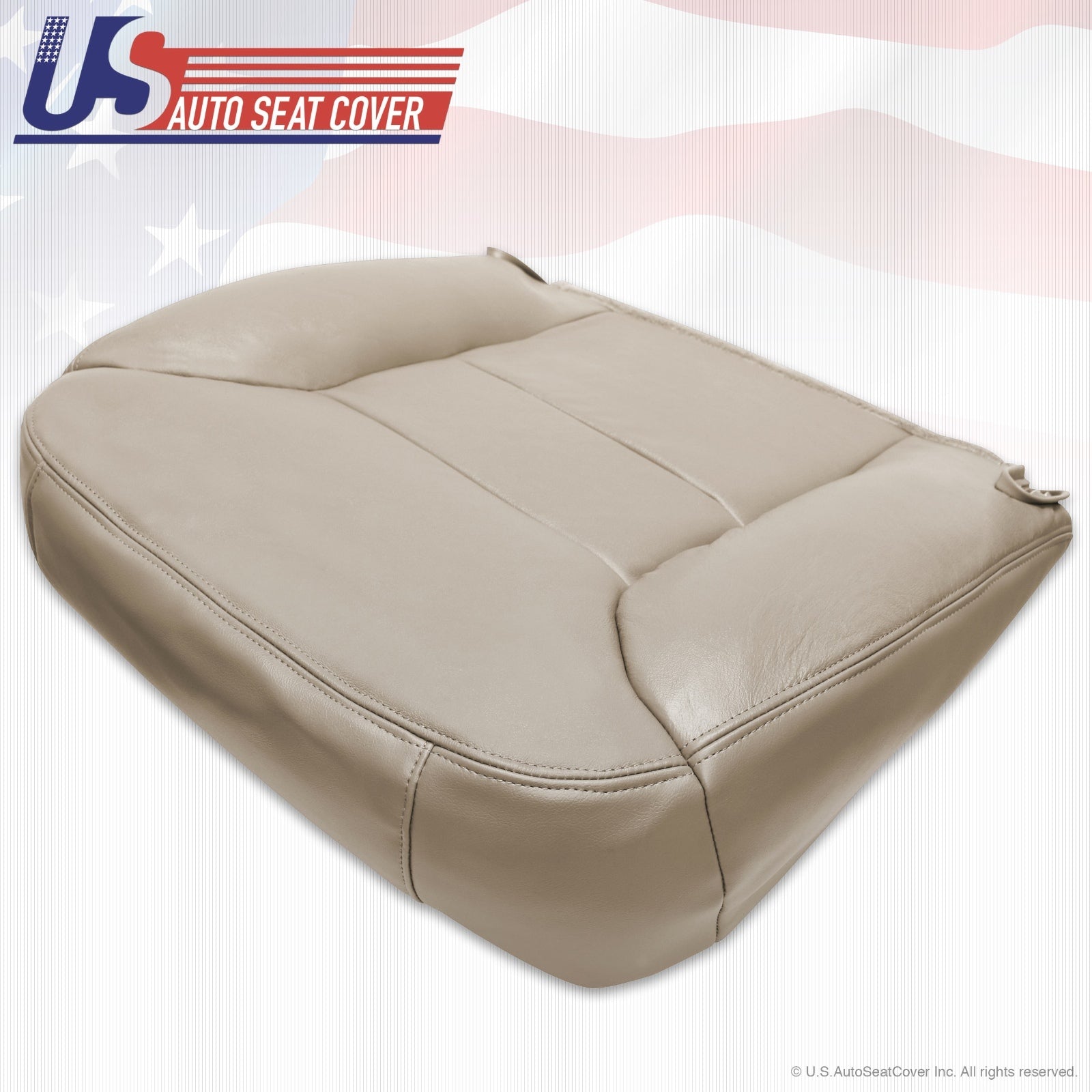 1995 to 99 Chevy Tahoe Driver/Passenger Sides Leather Bottom Seat Covers Tan