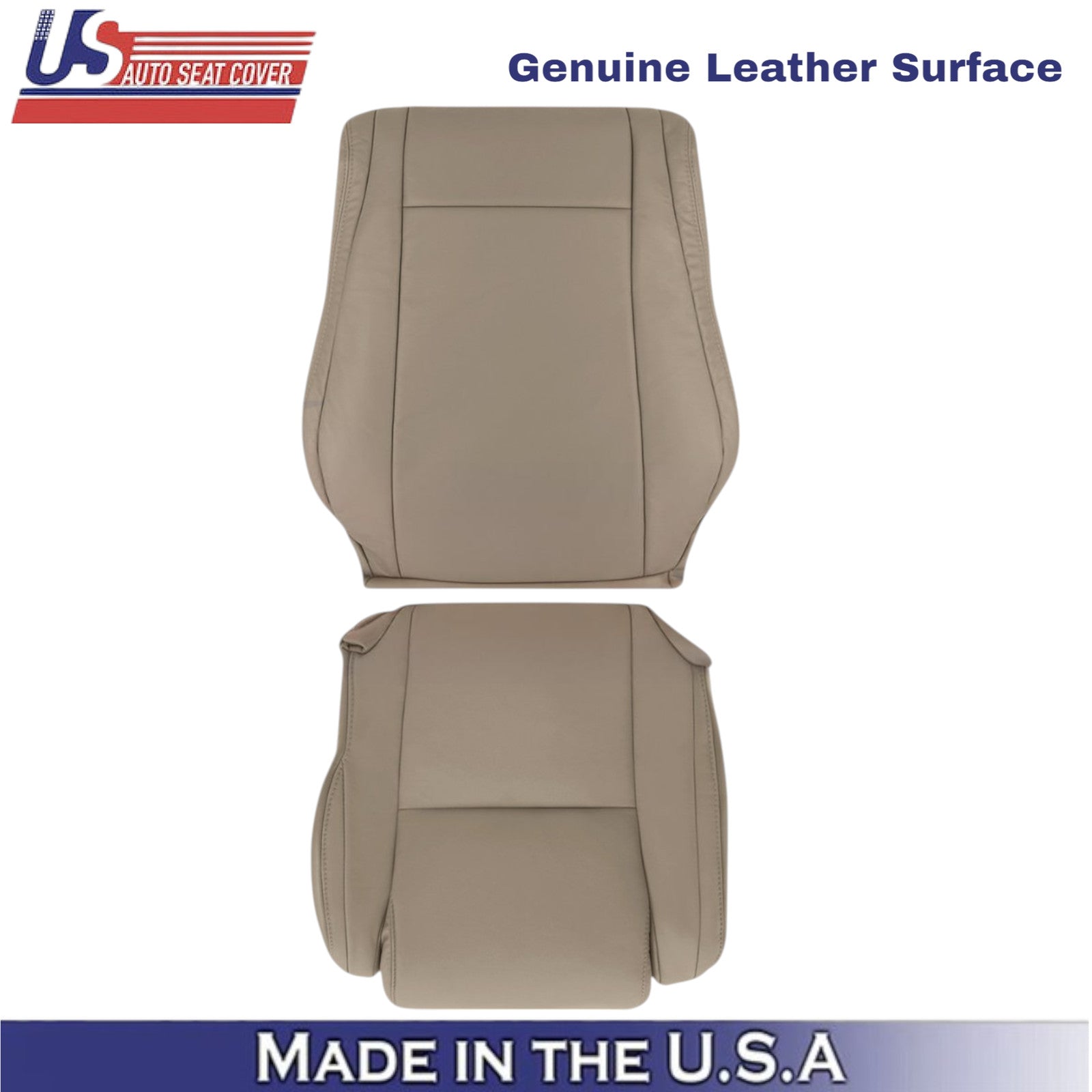 2007-2013 For Toyota Tundra Genuine Leather front Passenger Covers Sand Beige