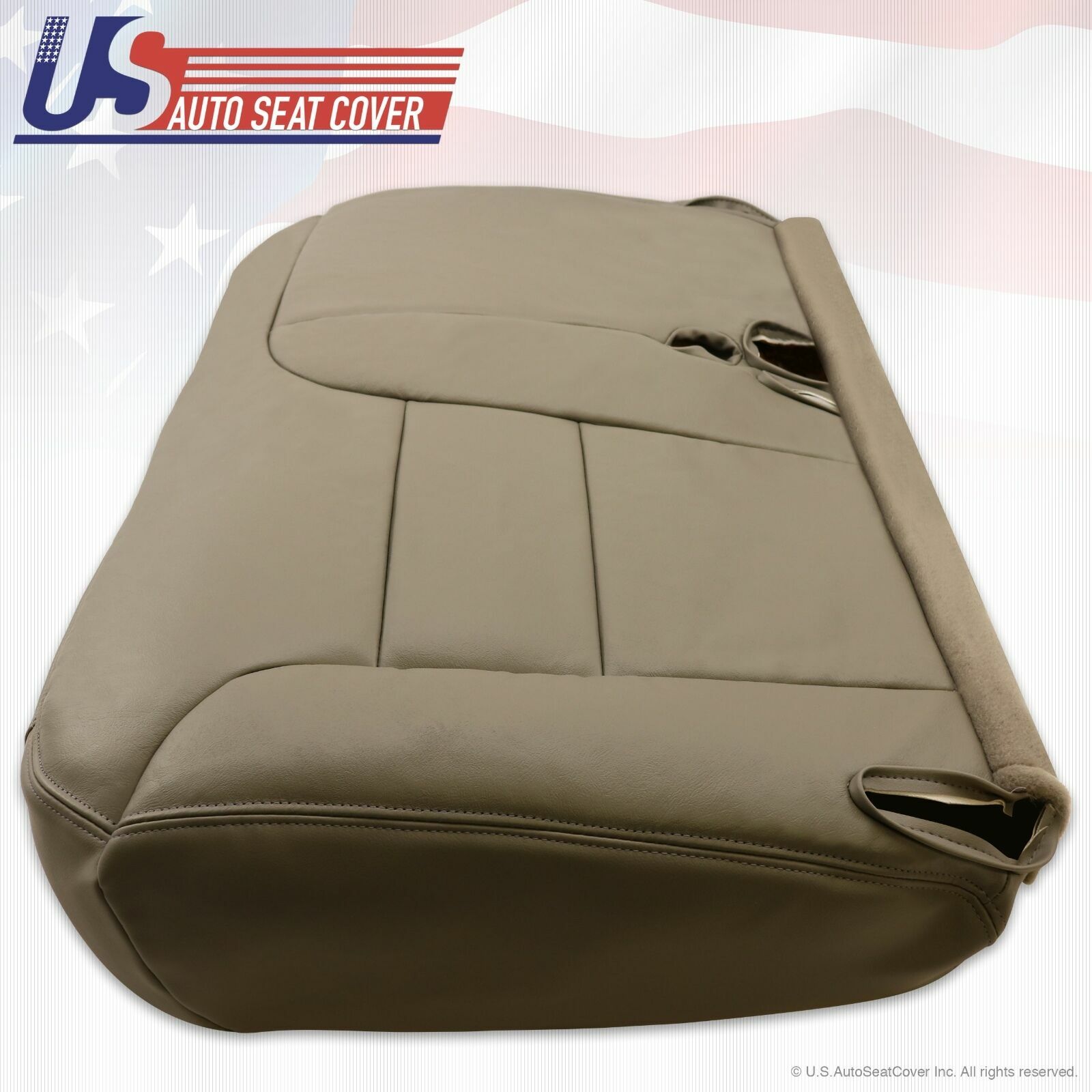 1995 - 99 Chevy Tahoe Suburban Driver Side Leather Bottom Bench Seat Cover "Tan"