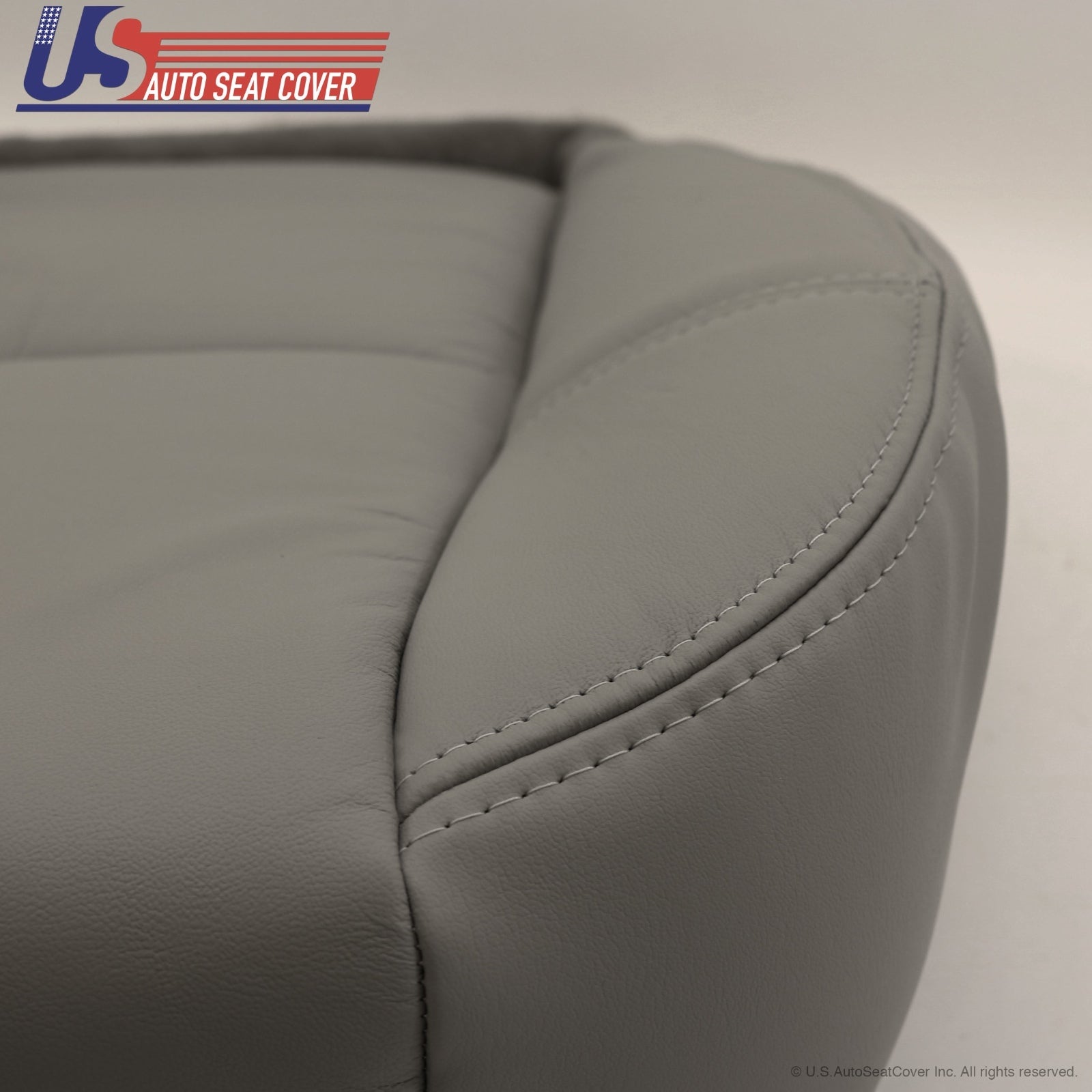 2007 to 2014 GMC Sierra HD WT Work Truck Driver Bottom Vinyl Seat Cover Med Gray