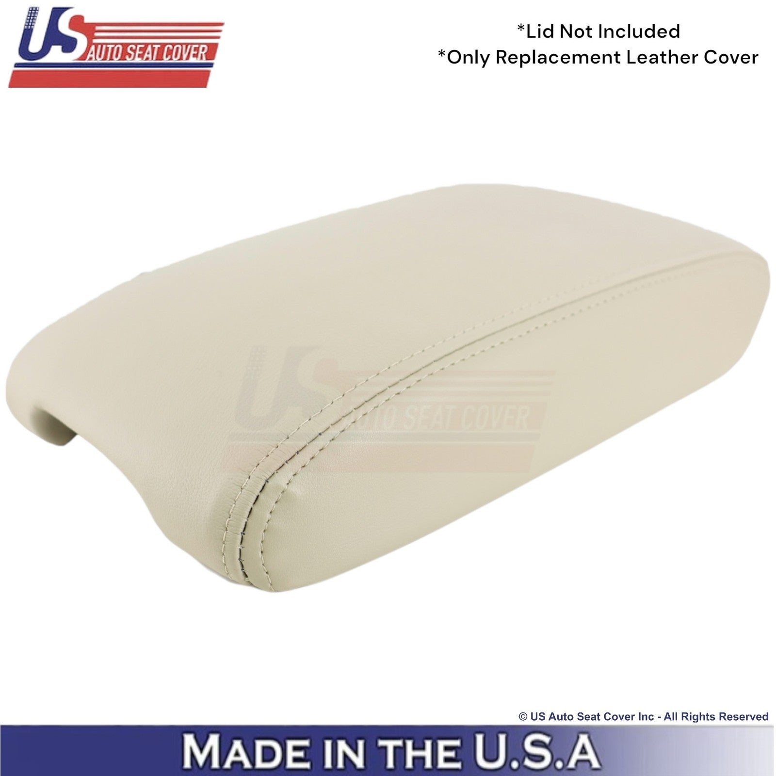 2004-2008 For Toyota Camry Solara Genuine Leather Center Console Lid Cover Ivory