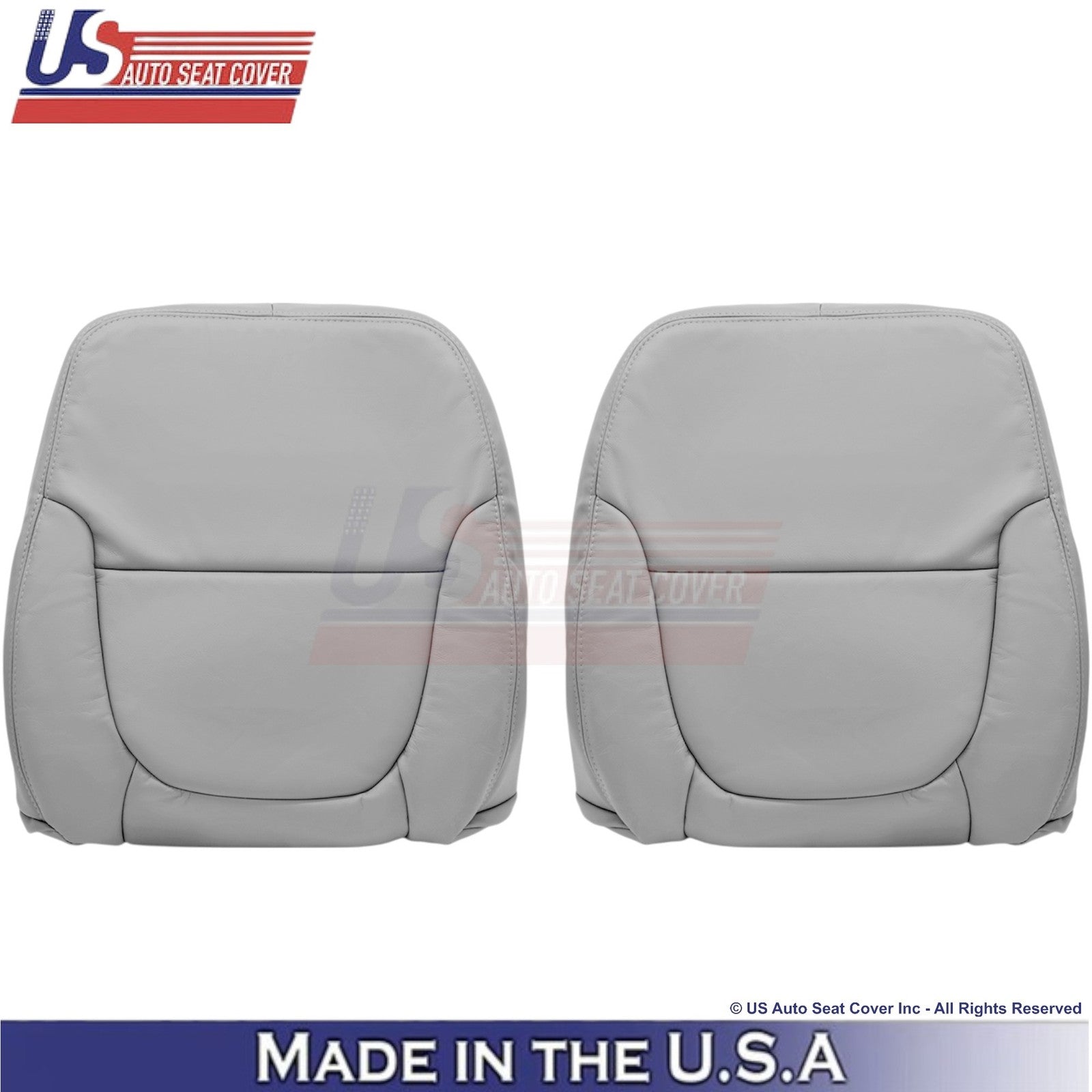 2001-2004 Fits Toyota Tundra Front Genuine Leather Seat Covers Light Charcoal