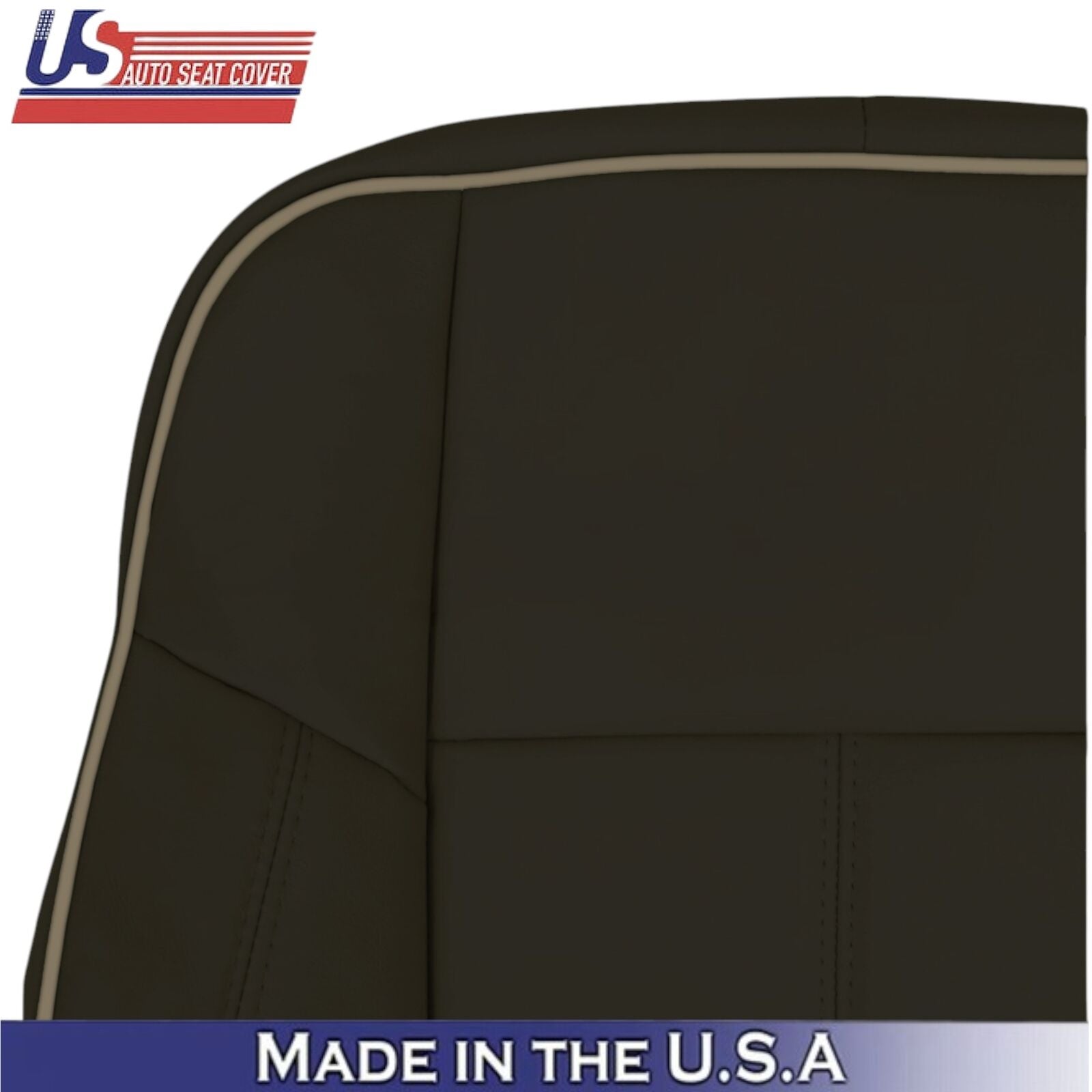 2006-2010 For Hummer H3 Genuine Leather Driver Top & Bottom Seat Covers Ebony
