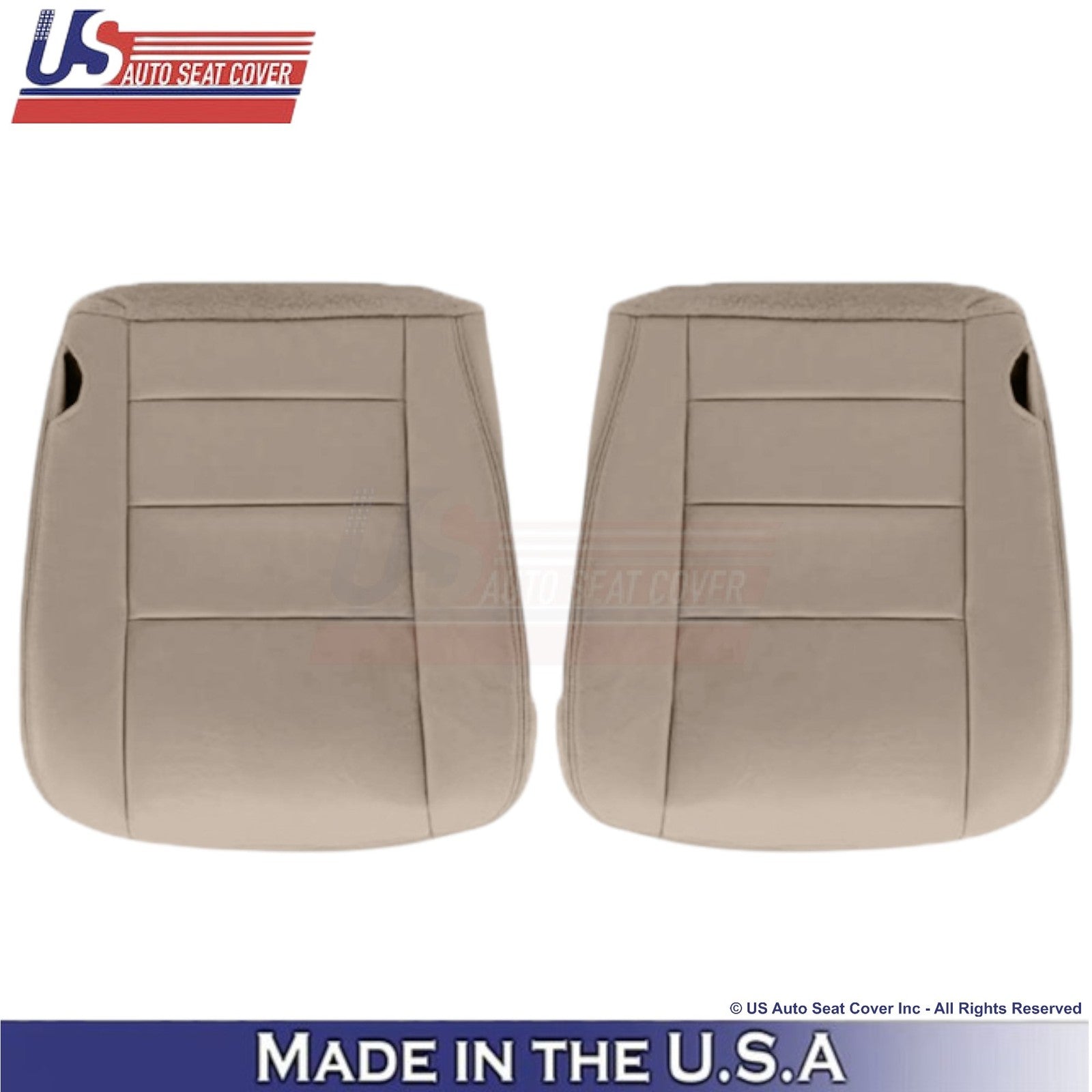 2003-2004 Fits Ford F250 F350 Lariat Leatherette Front Bottom OEM Covers Tan
