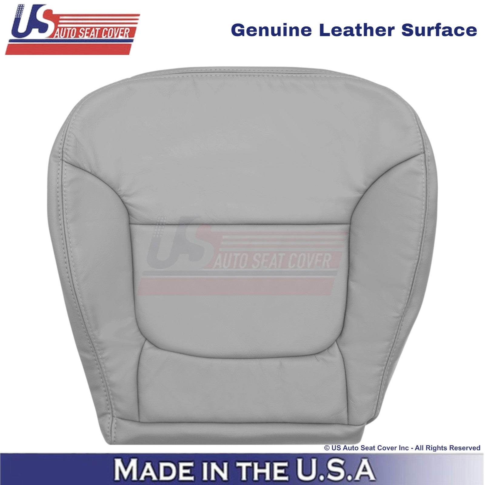 2001-2004 Fits Toyota Tundra Driver Bottom Genuine Leather Cover Light Charcoal